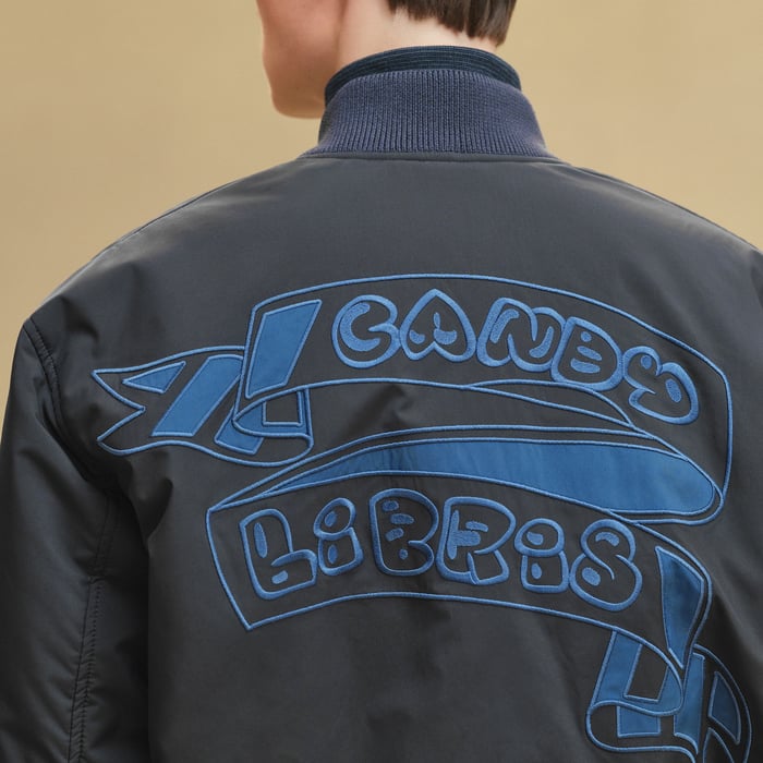 Bleu Noir Reversible Bomber Jacket