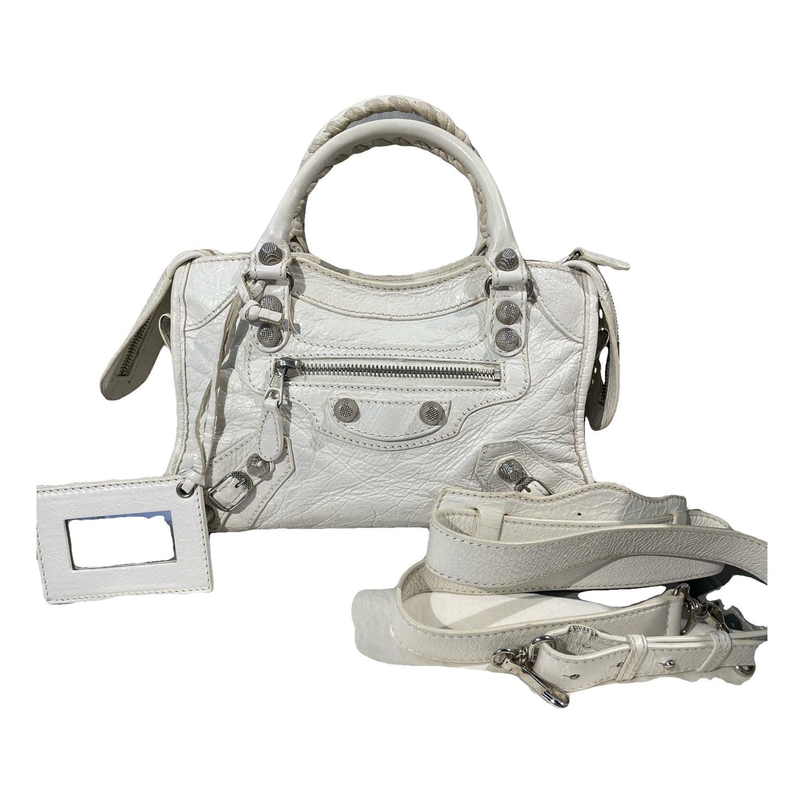City leather handbag