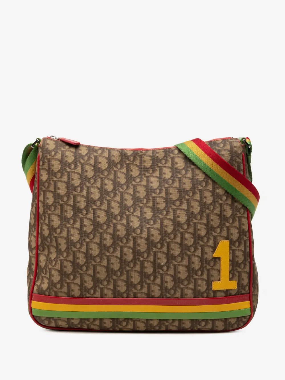 2004 Diorissimo Trotter Coated Canvas Rasta crossbody bag