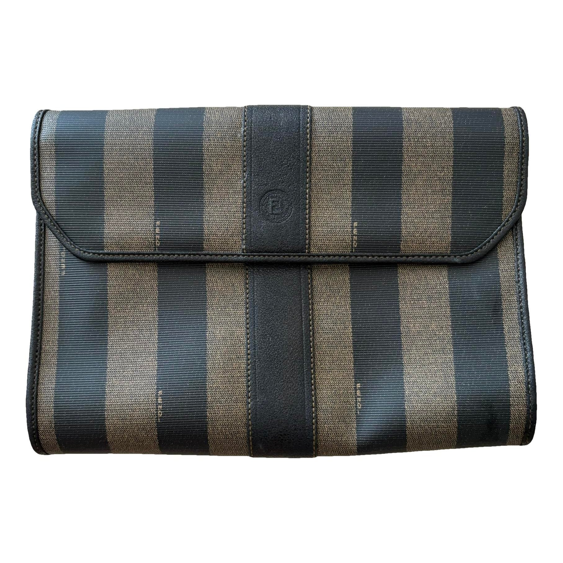 Leather clutch bag