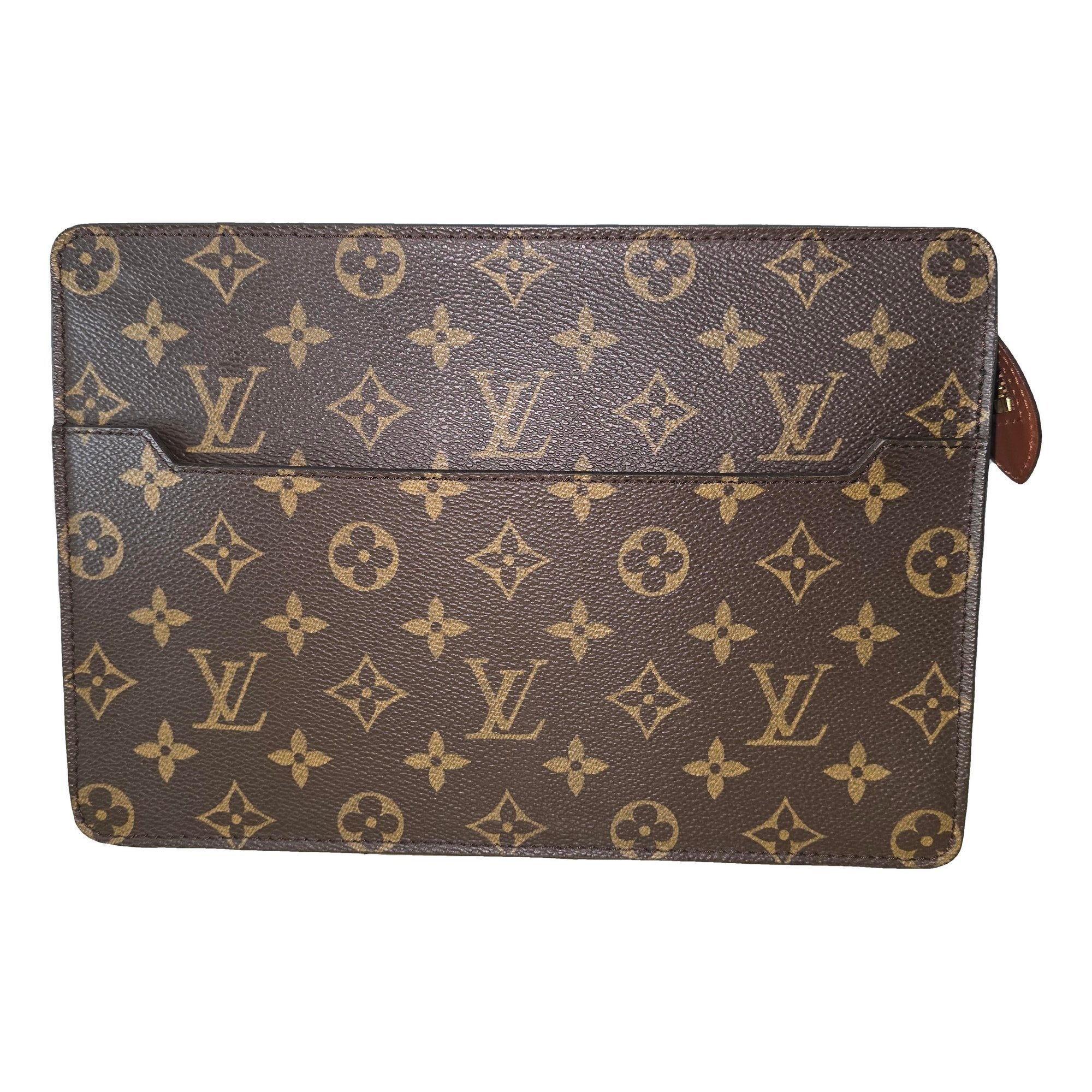 Leather clutch bag