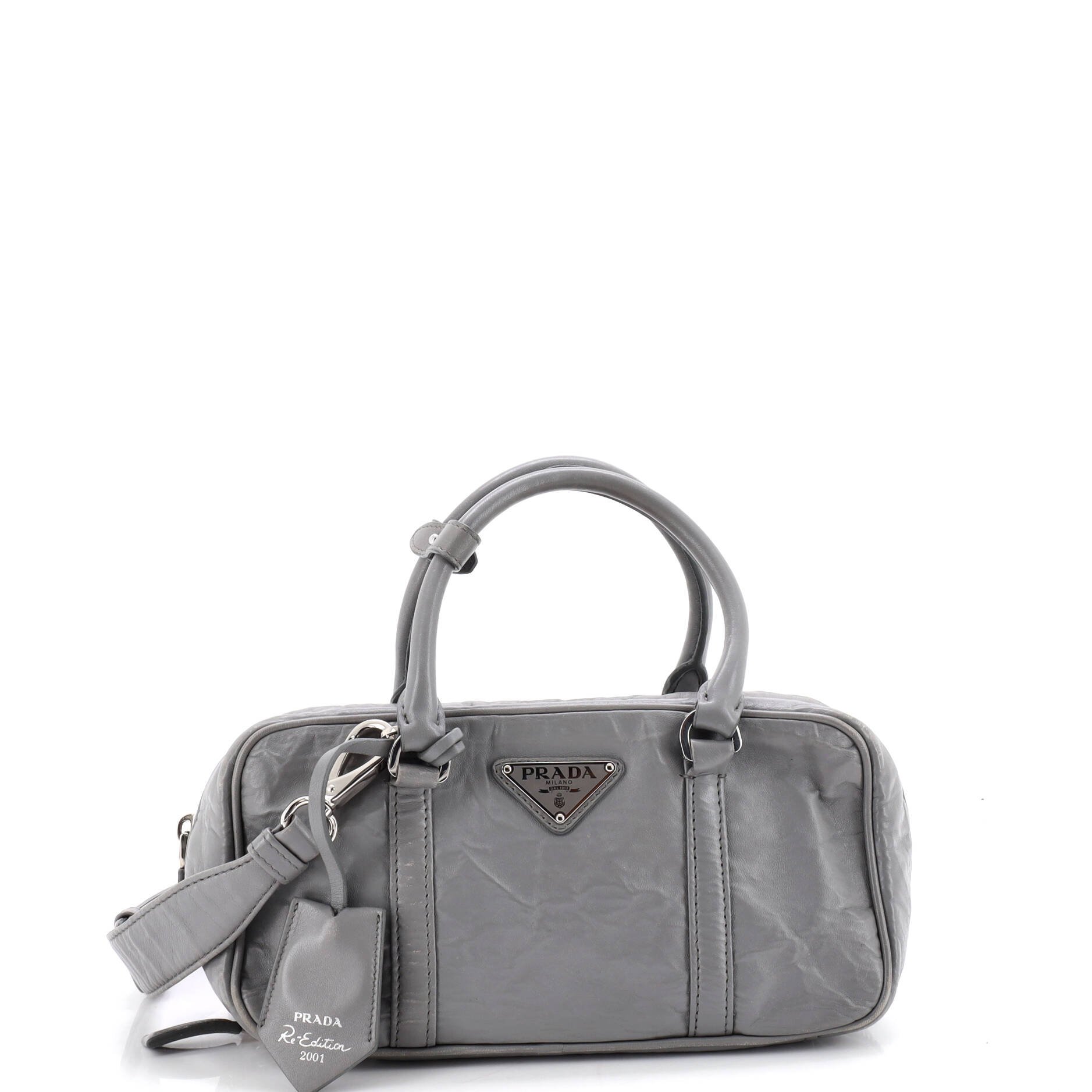 Re-Edition Top Handle Bauletto Bag Nappa Antique Medium