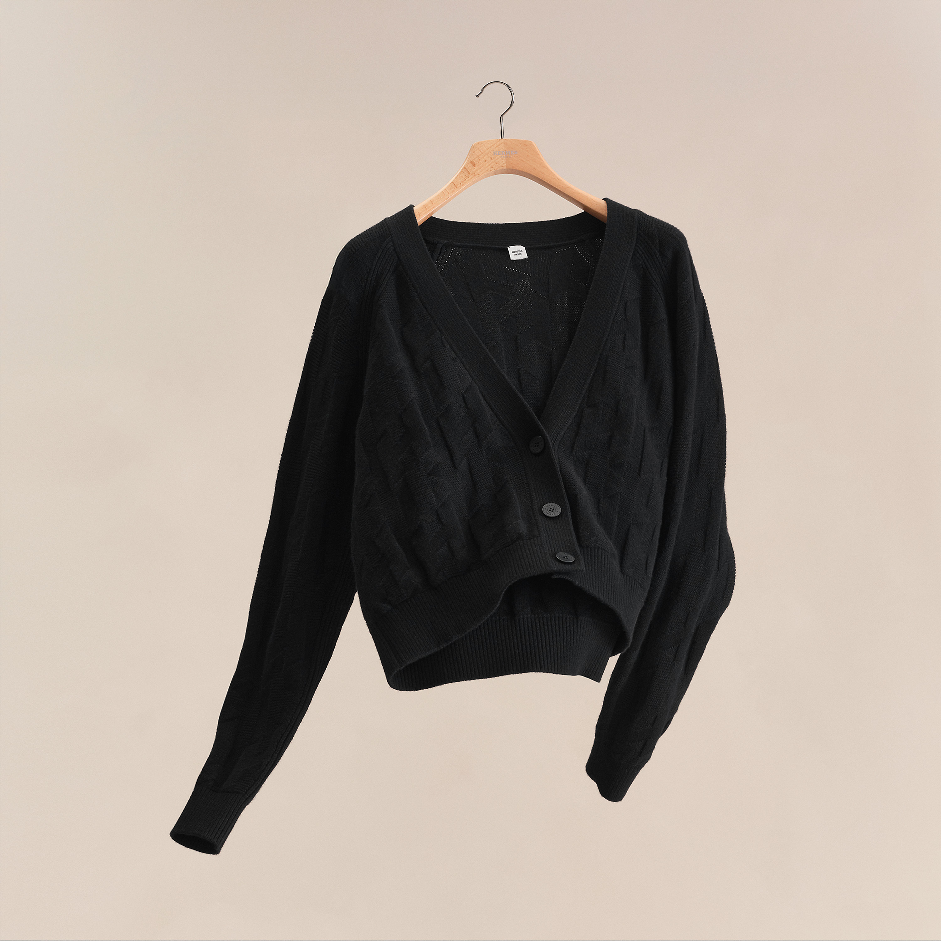 "H" long-sleeve cardigan