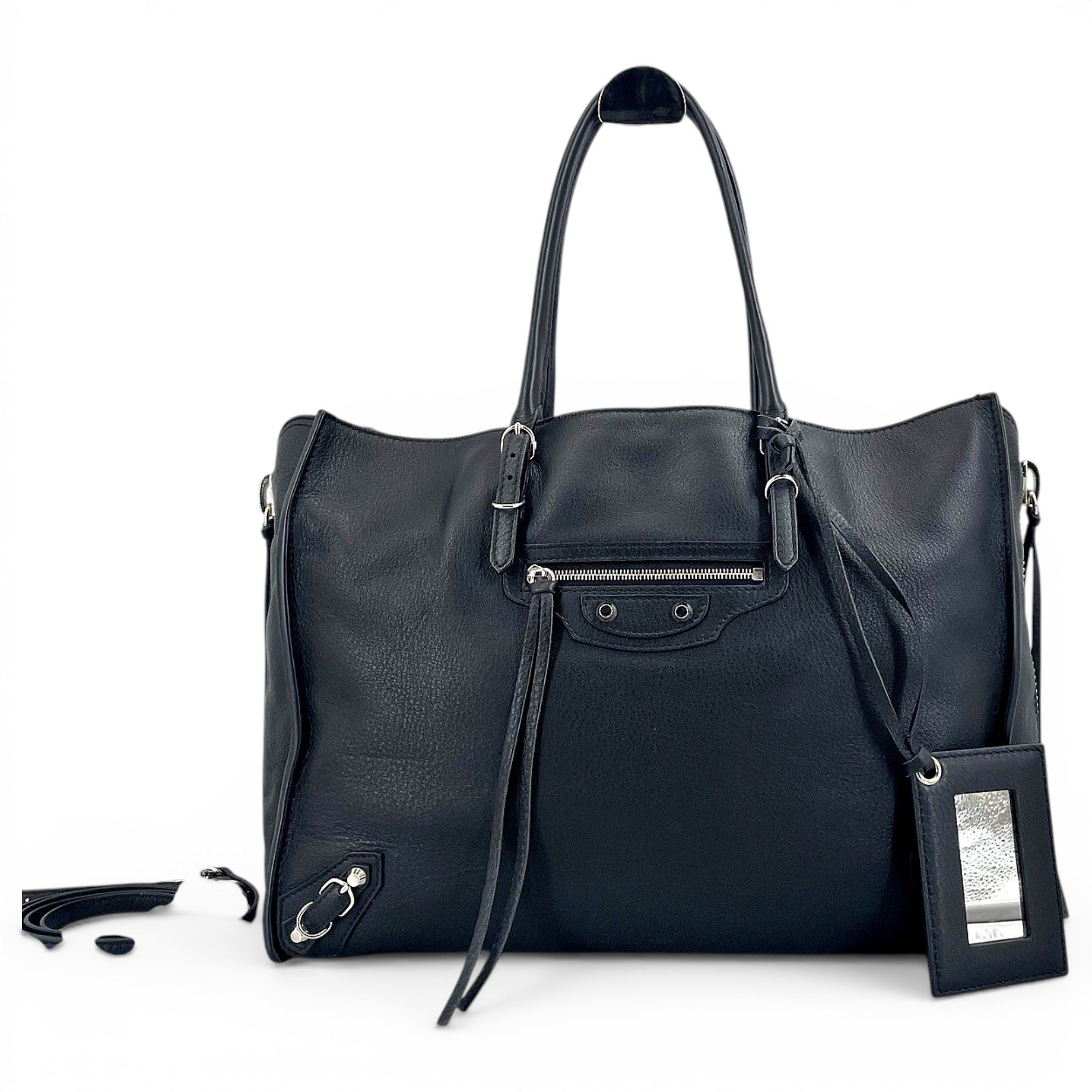 Papier leather handbag