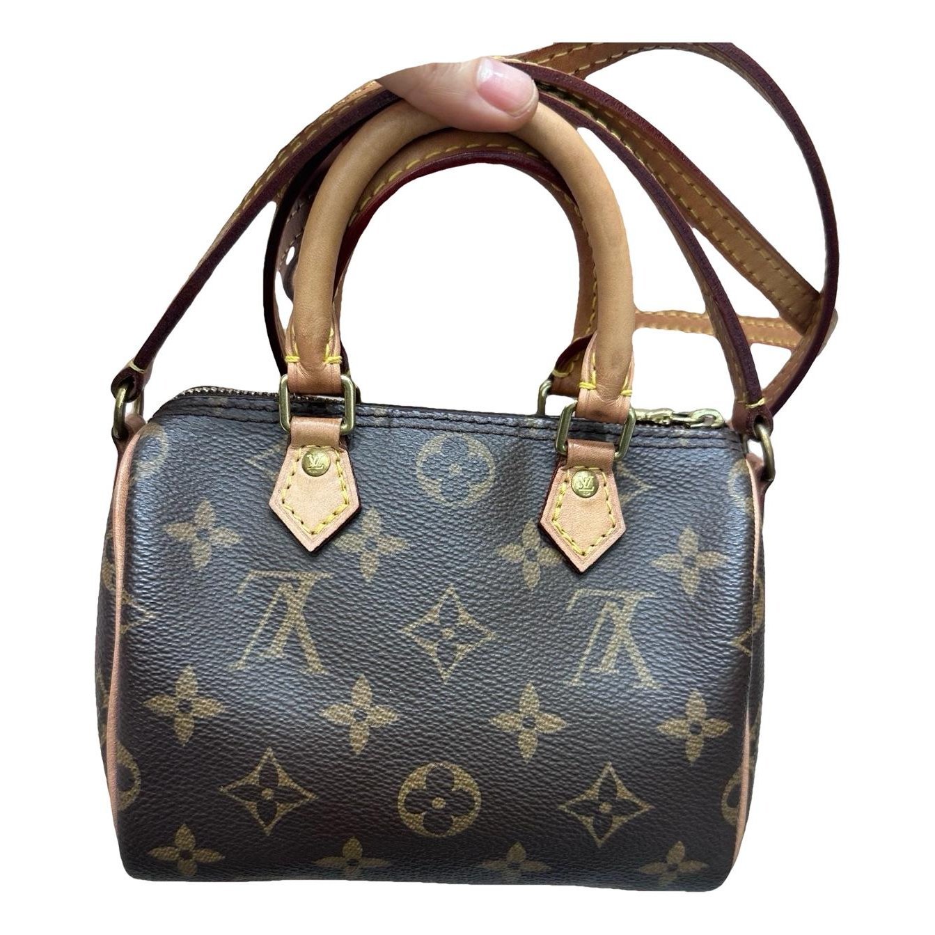Nano Speedy / Mini HL leather handbag