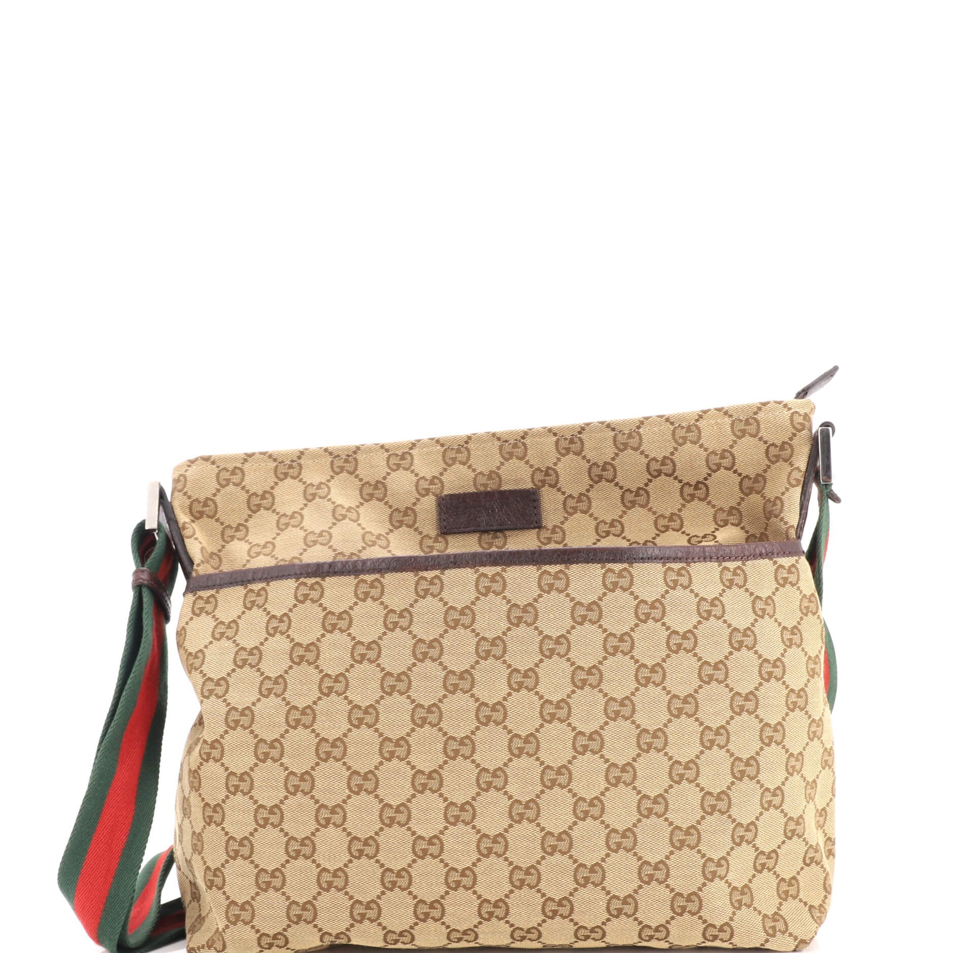 Front Pocket Web Messenger GG Canvas Medium