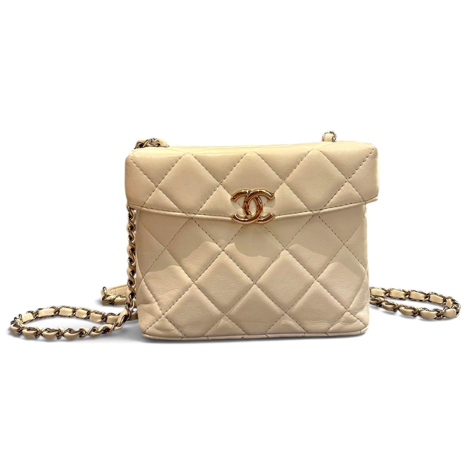 Vanity leather handbag