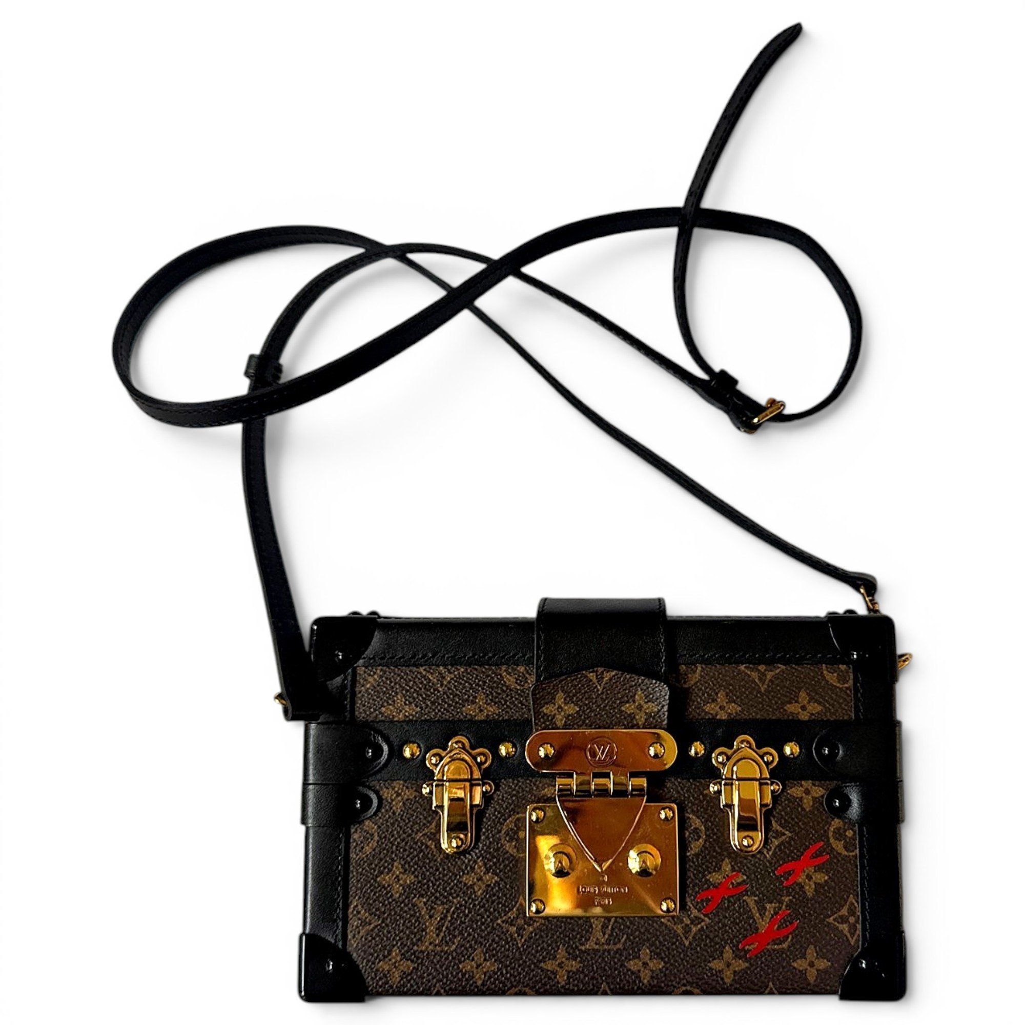 Petite Malle leather handbag