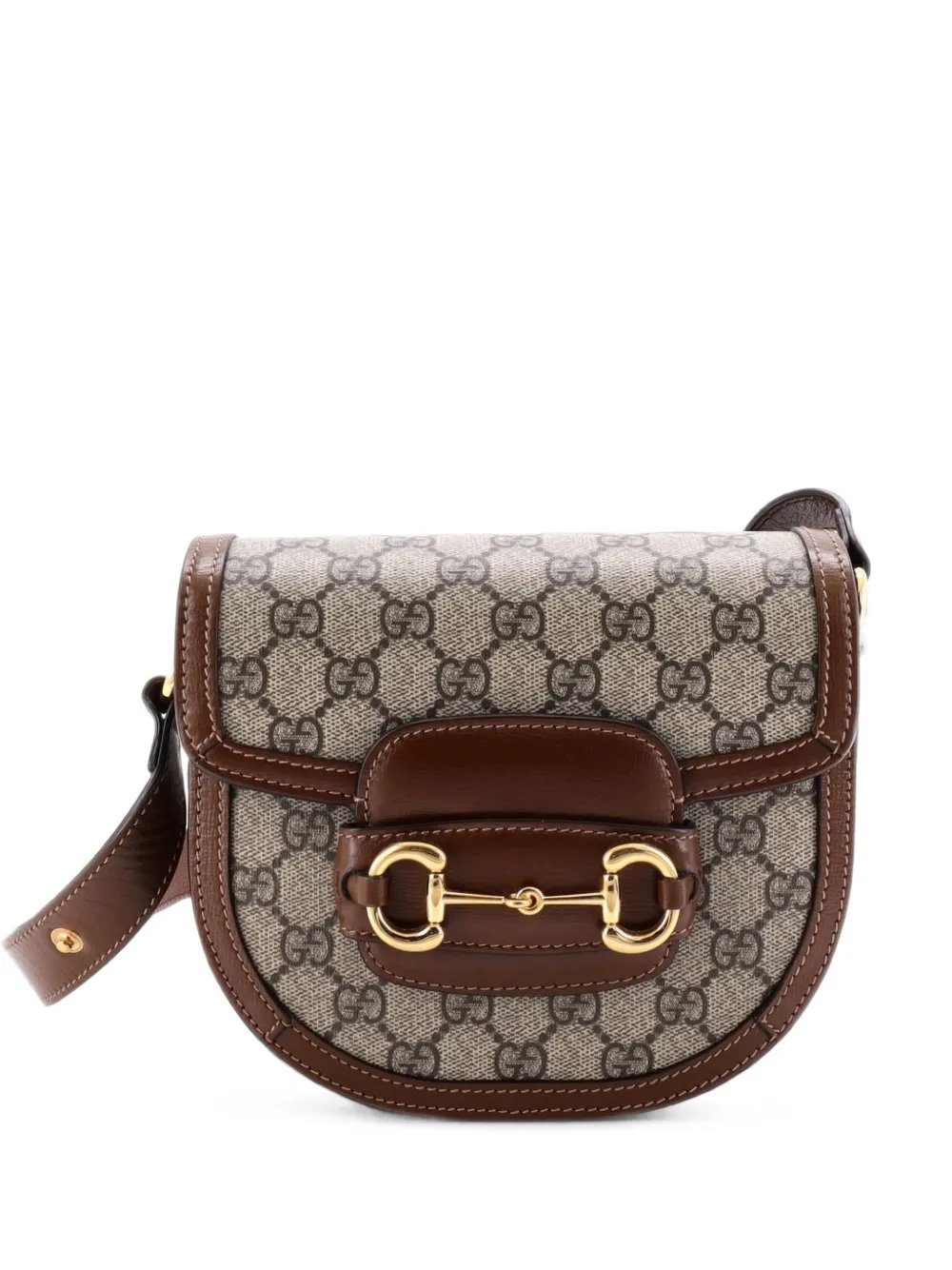 Horsebit 1955 Rounded Shoulder Bag GG Coated Canvas and Leather Mini crossbody bag