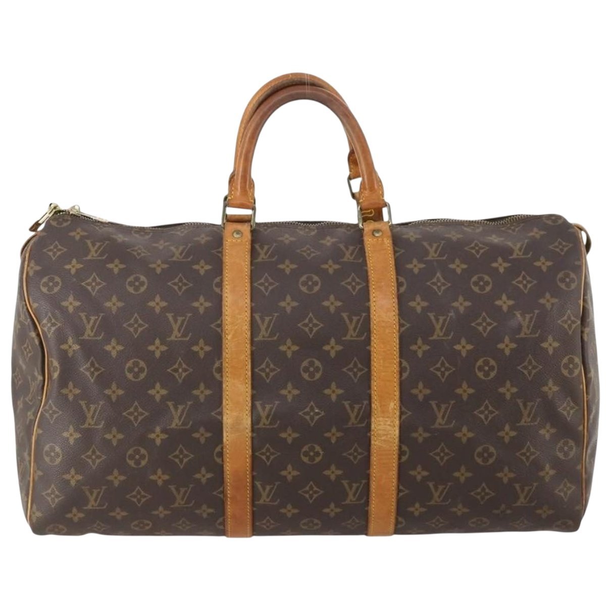 Keepall leather travel bag