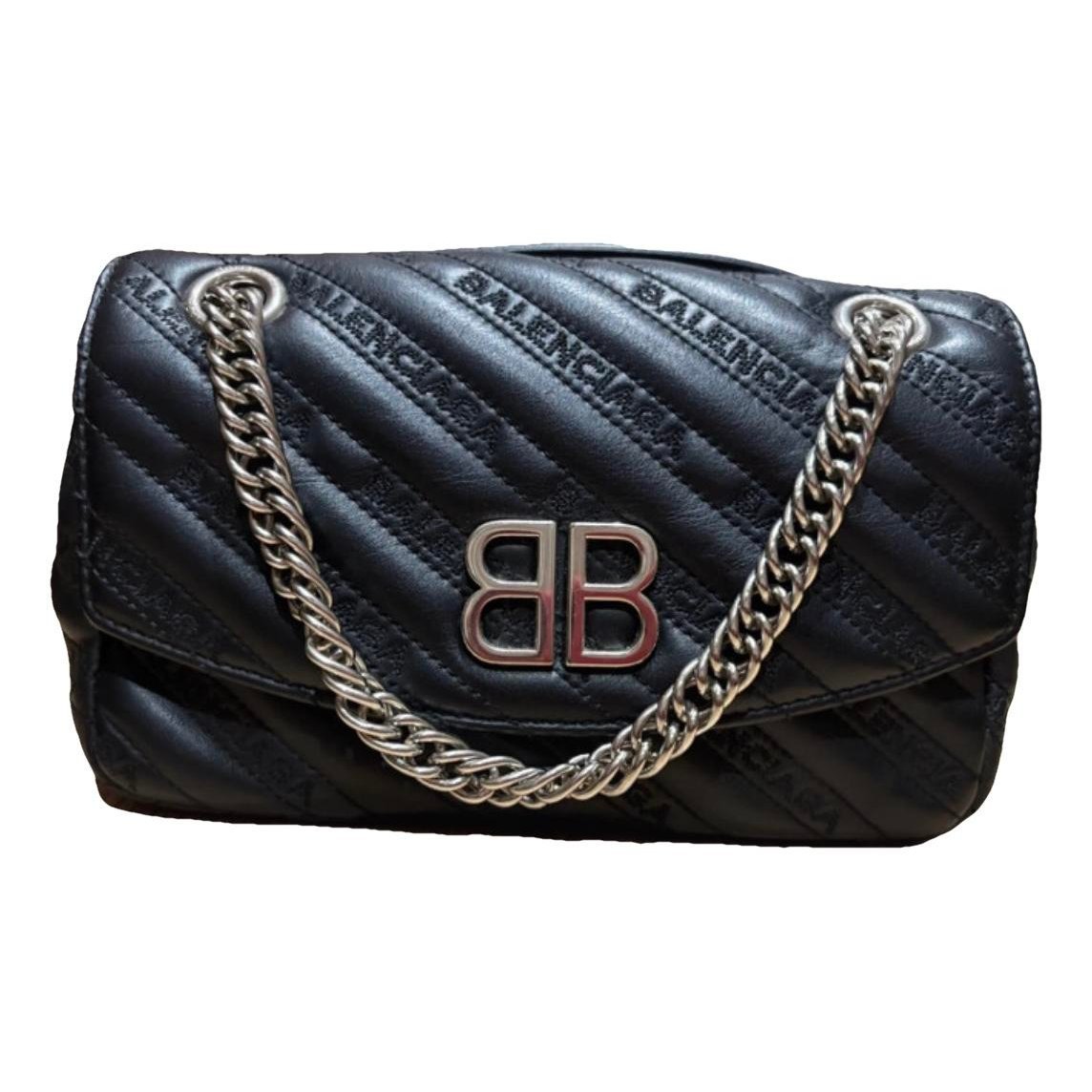 BB chain leather crossbody bag