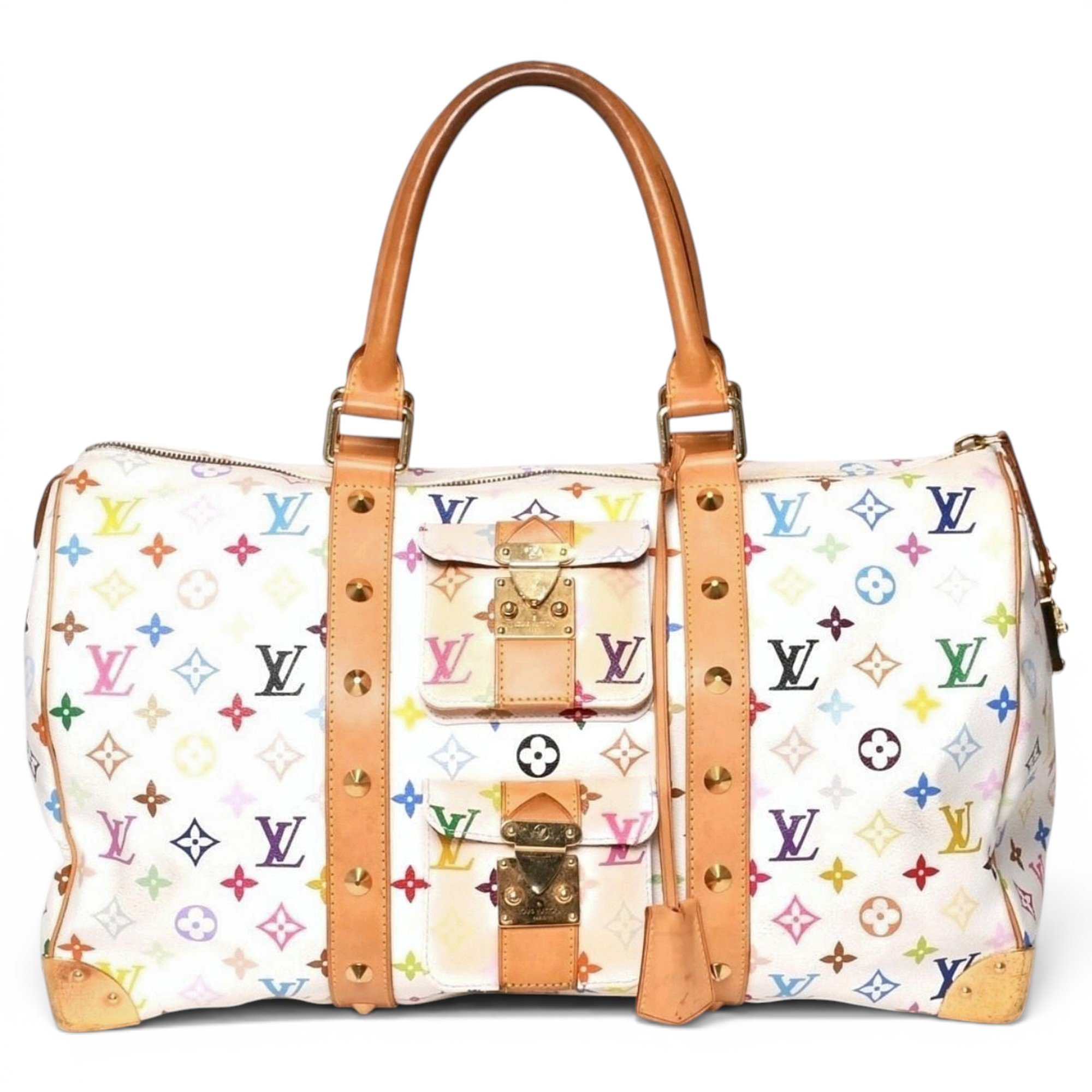 Keepall leather travel bag
