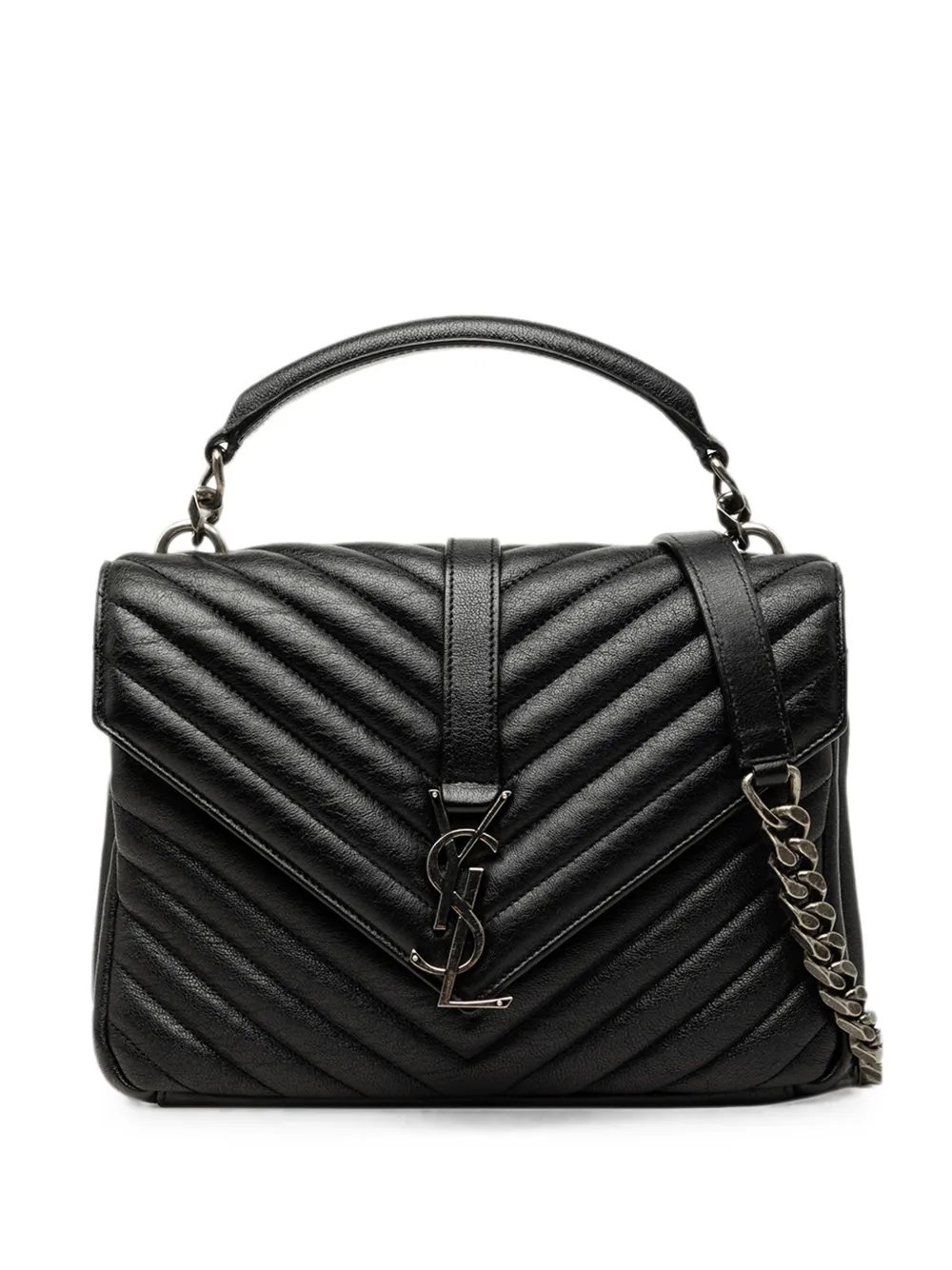 2016 Medium Chevron Sheepskin Monogram College satchel