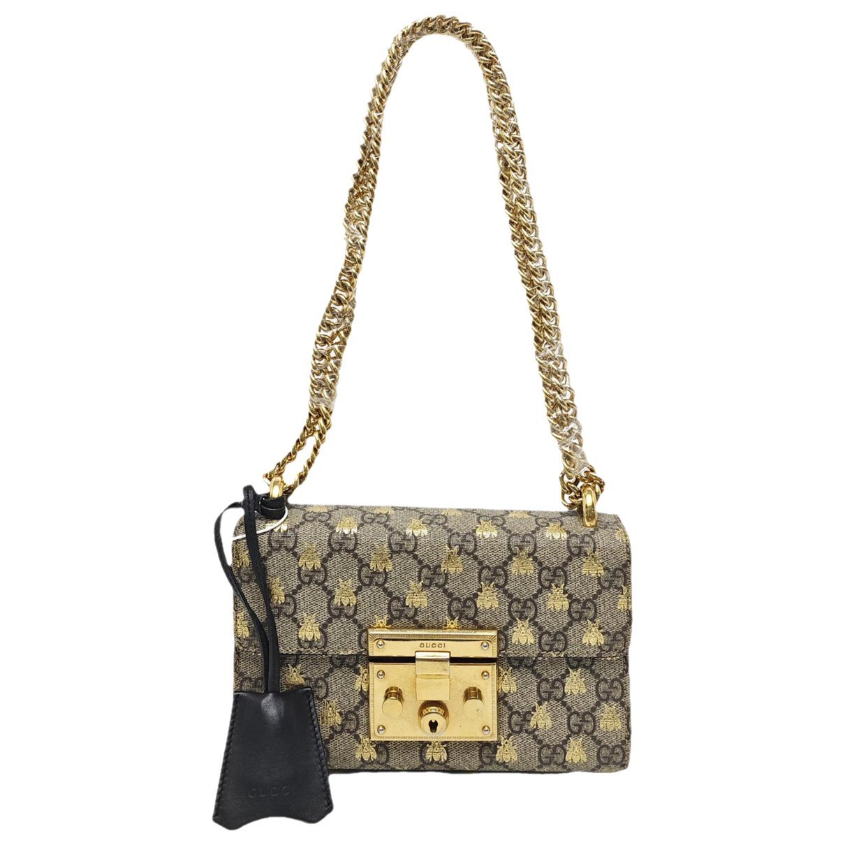 Padlock leather handbag