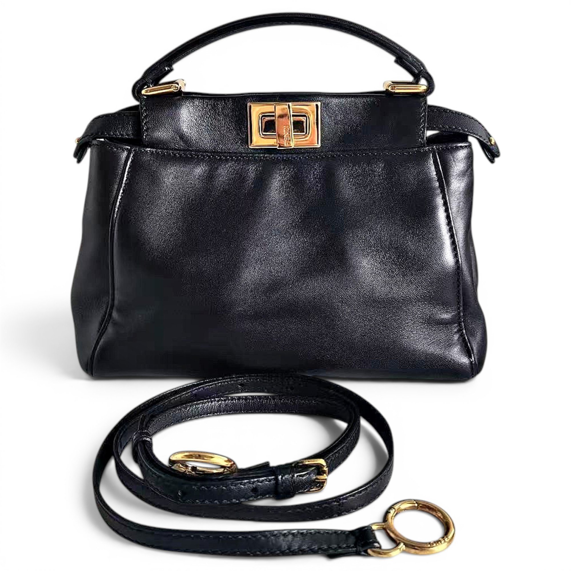 Peekaboo leather handbag