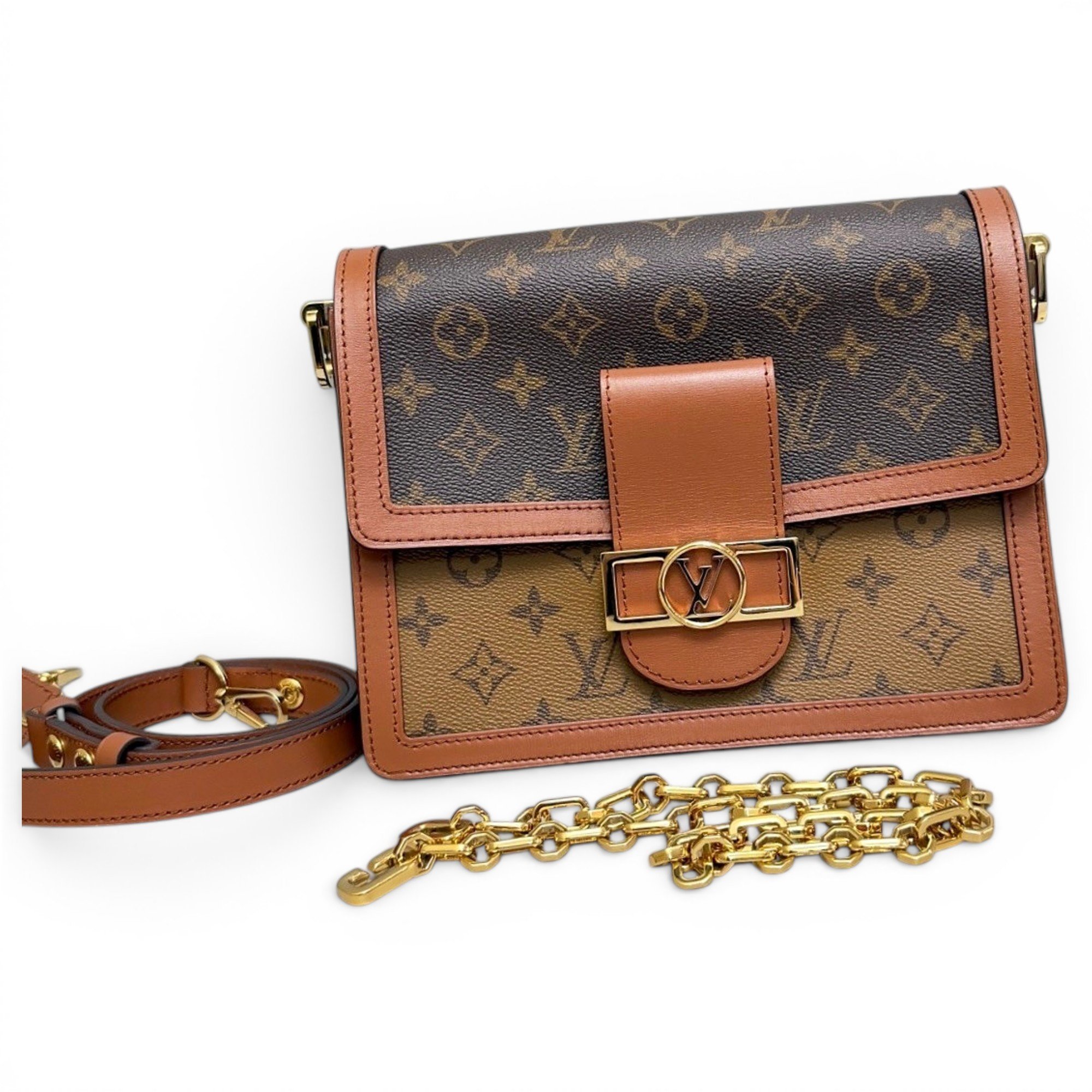 Dauphine leather handbag