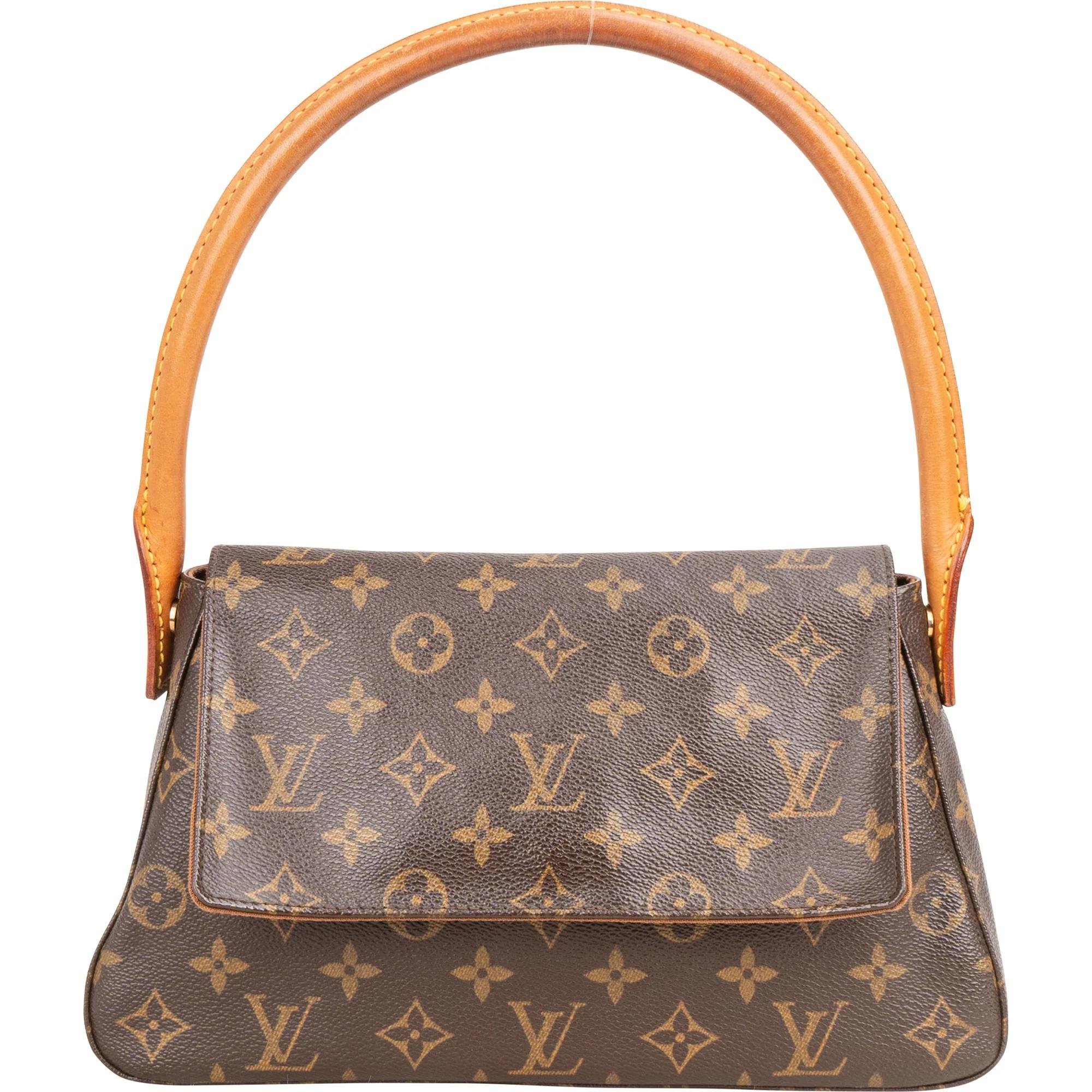 Looping leather handbag