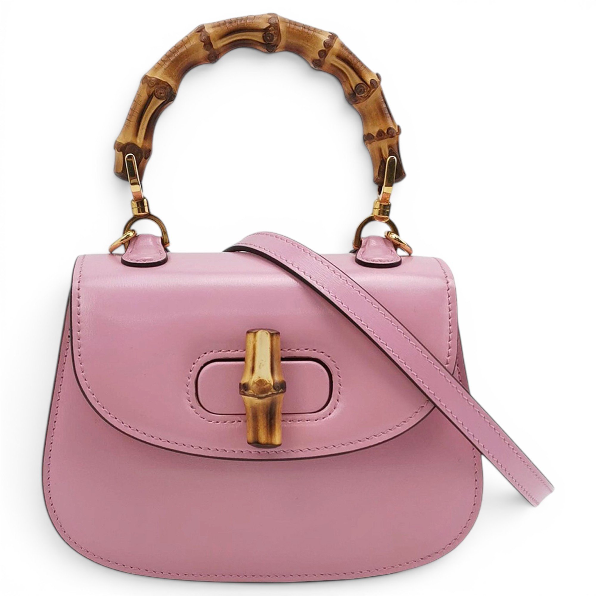 Bamboo leather handbag