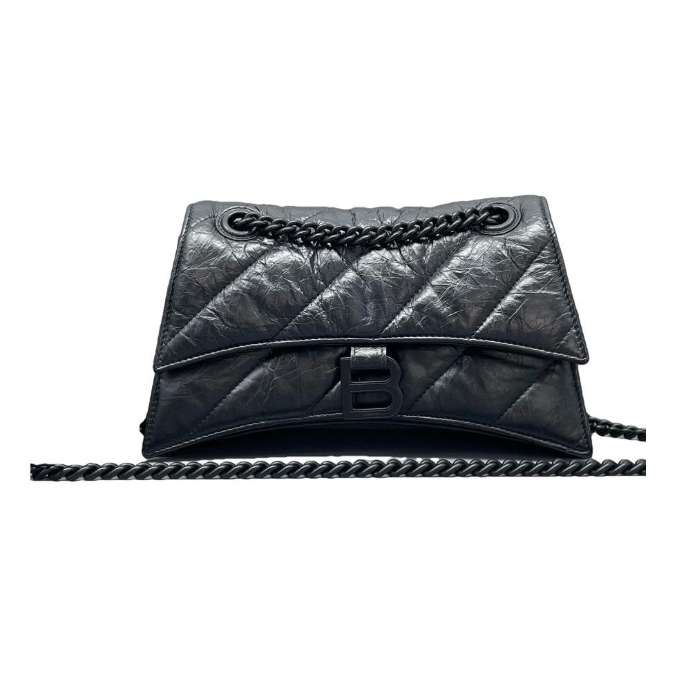 Crush leather handbag