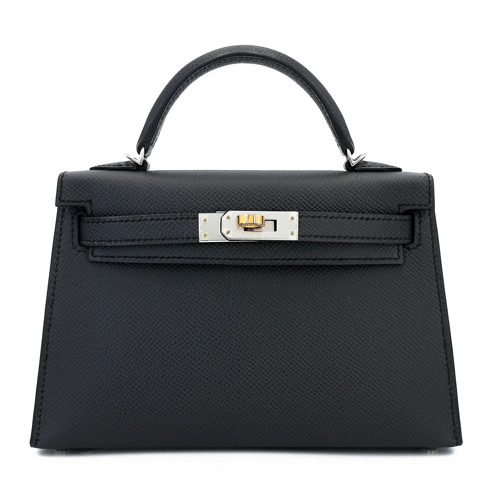 Brand New ( Rank N ) HERMÈS Mini Kelly II Plomb (8P) Epsom Electrum hardware G (2026)