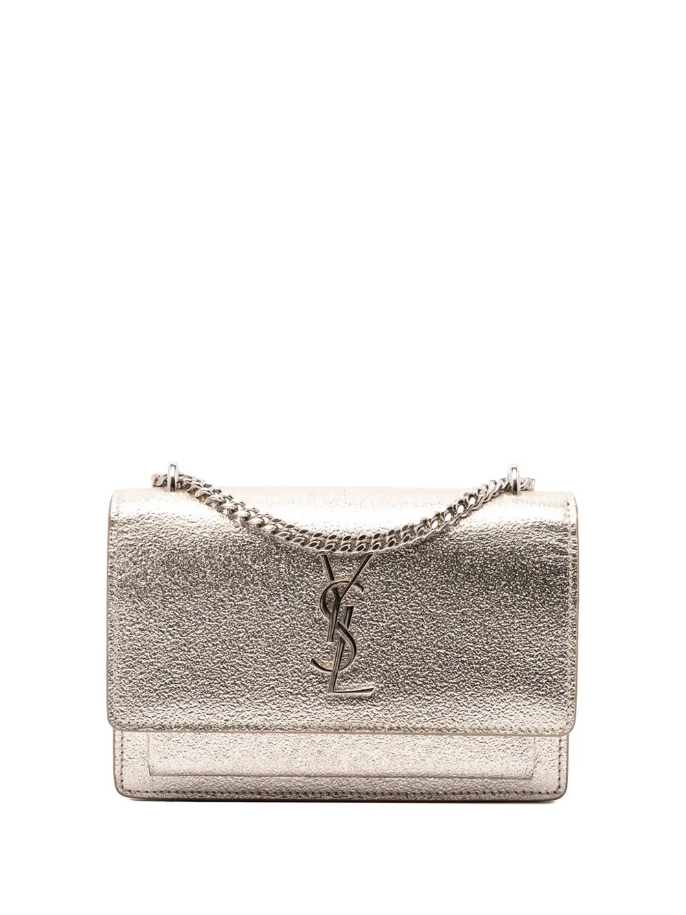 2017 Mini Metallic Calfskin Monogram Sunset Wallet on Chain crossbody bag