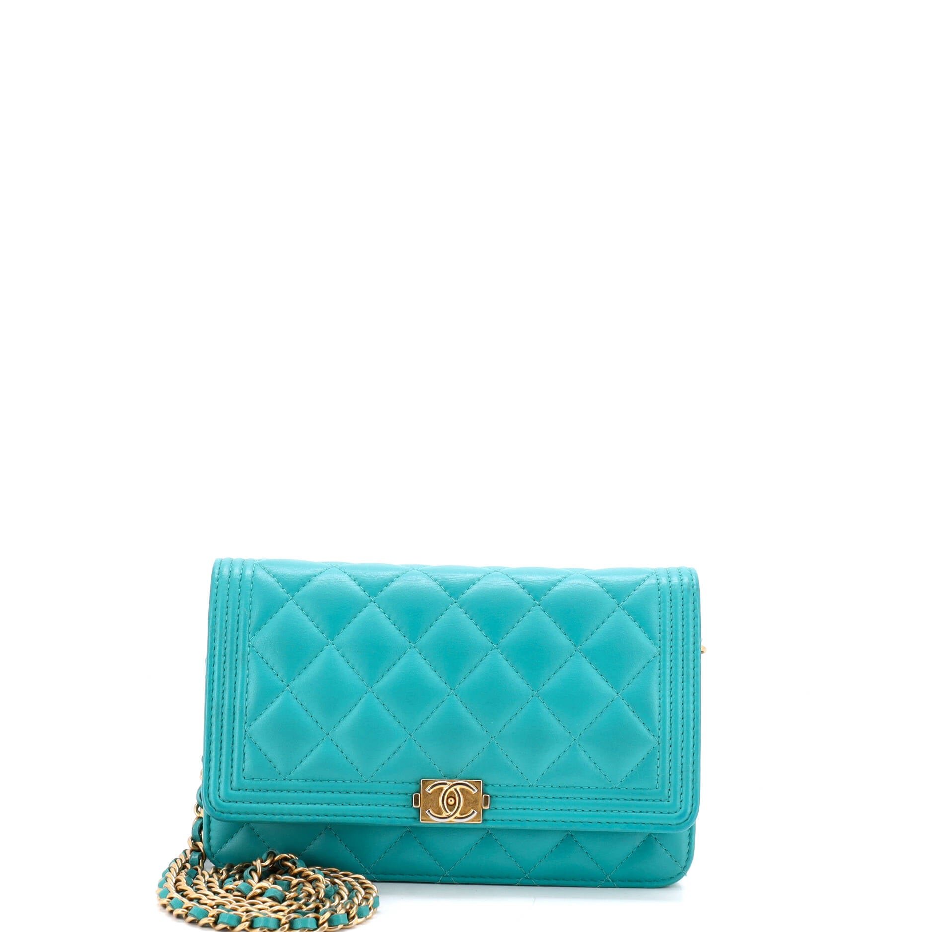 Boy Wallet on Chain Quilted Lambskin