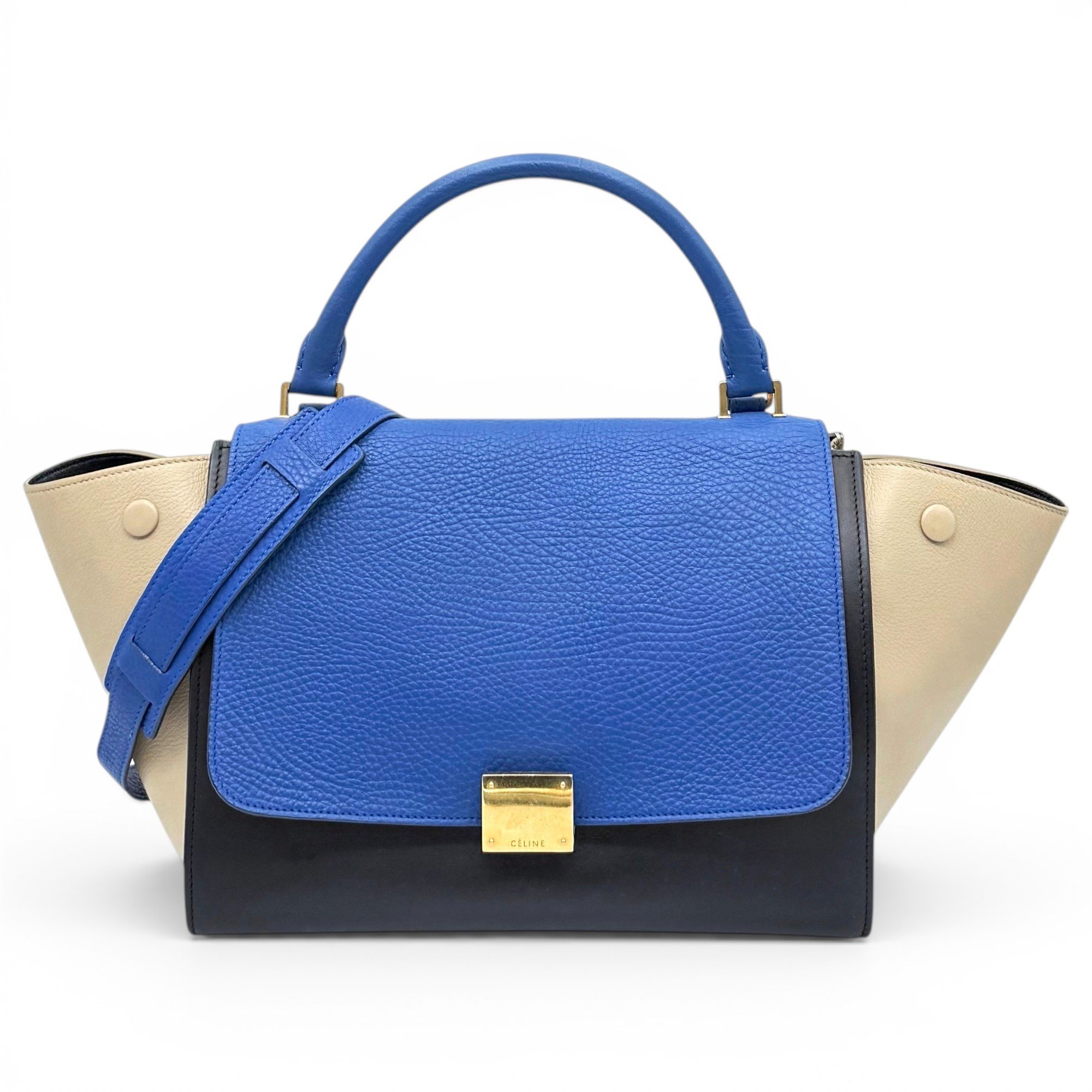 Trapèze pony-style calfskin handbag