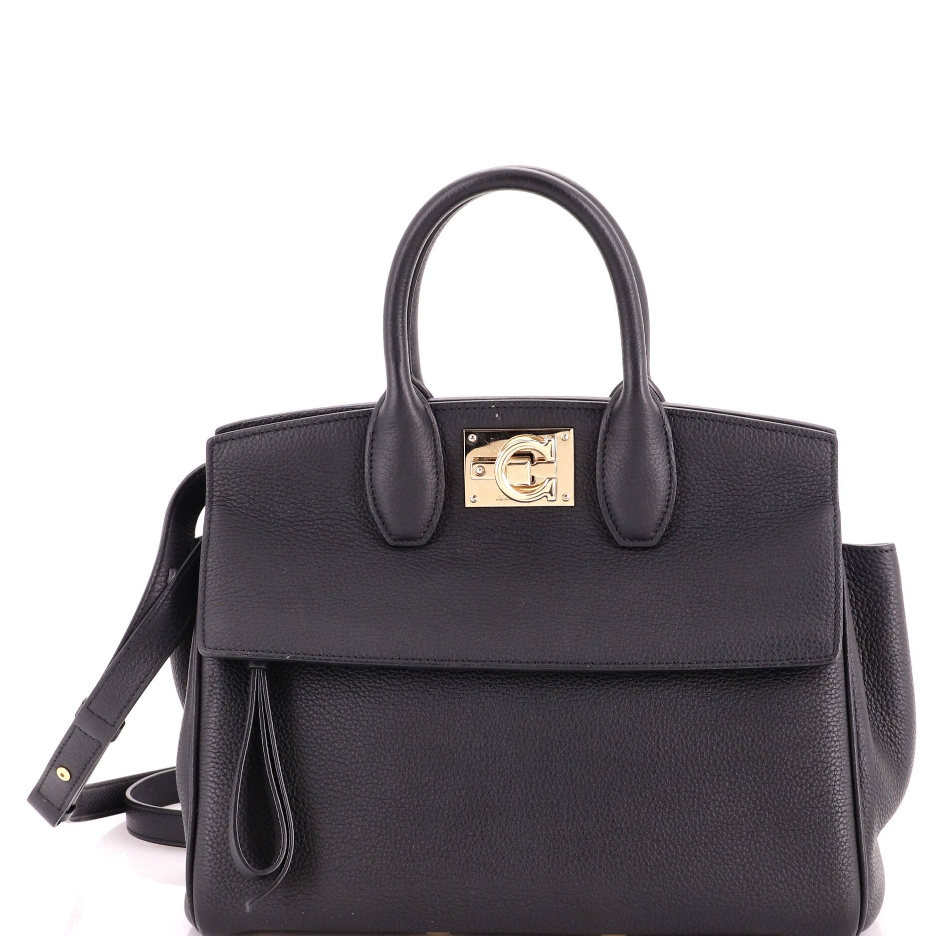 Ferragamo Studio Satchel Leather Small