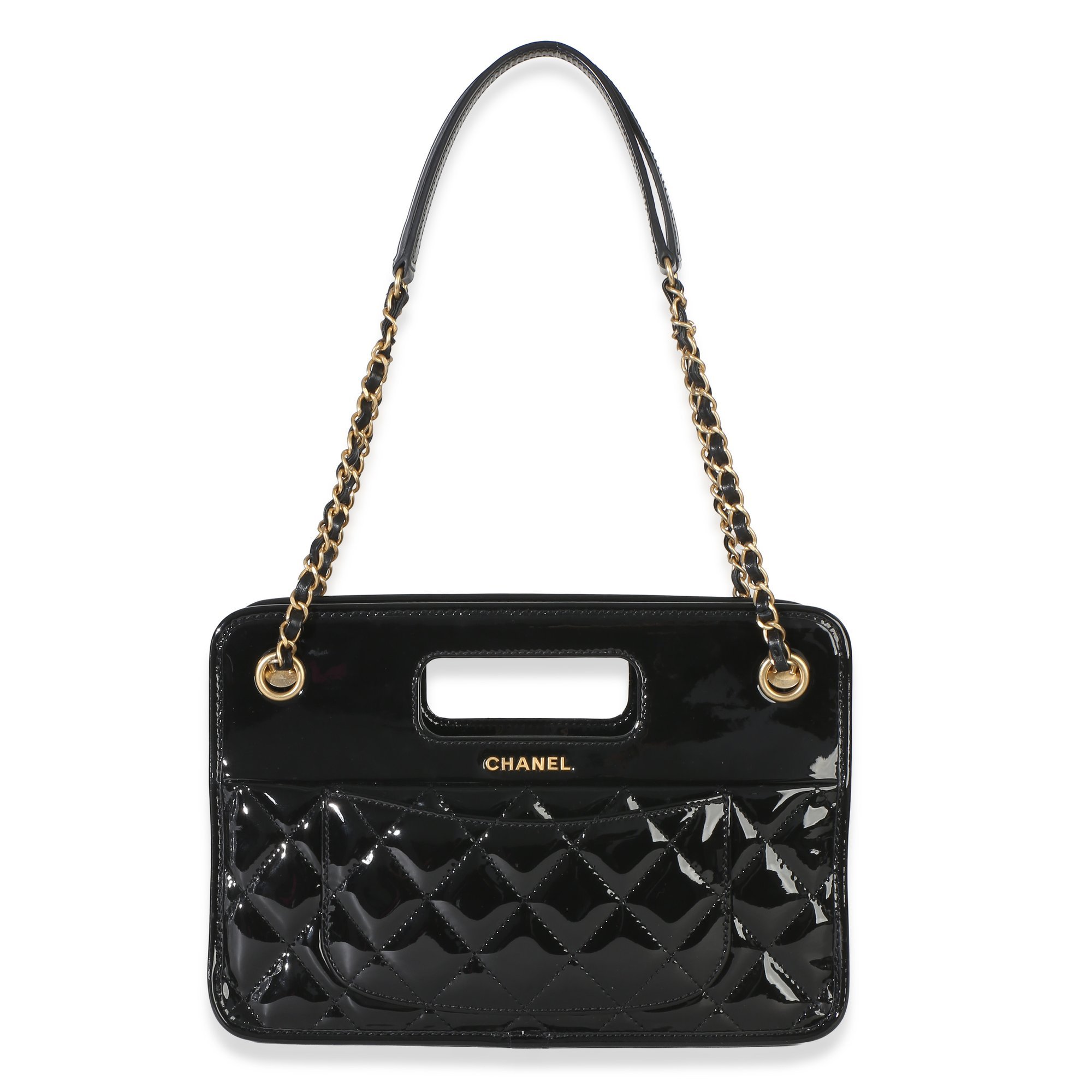 Patent leather handbag