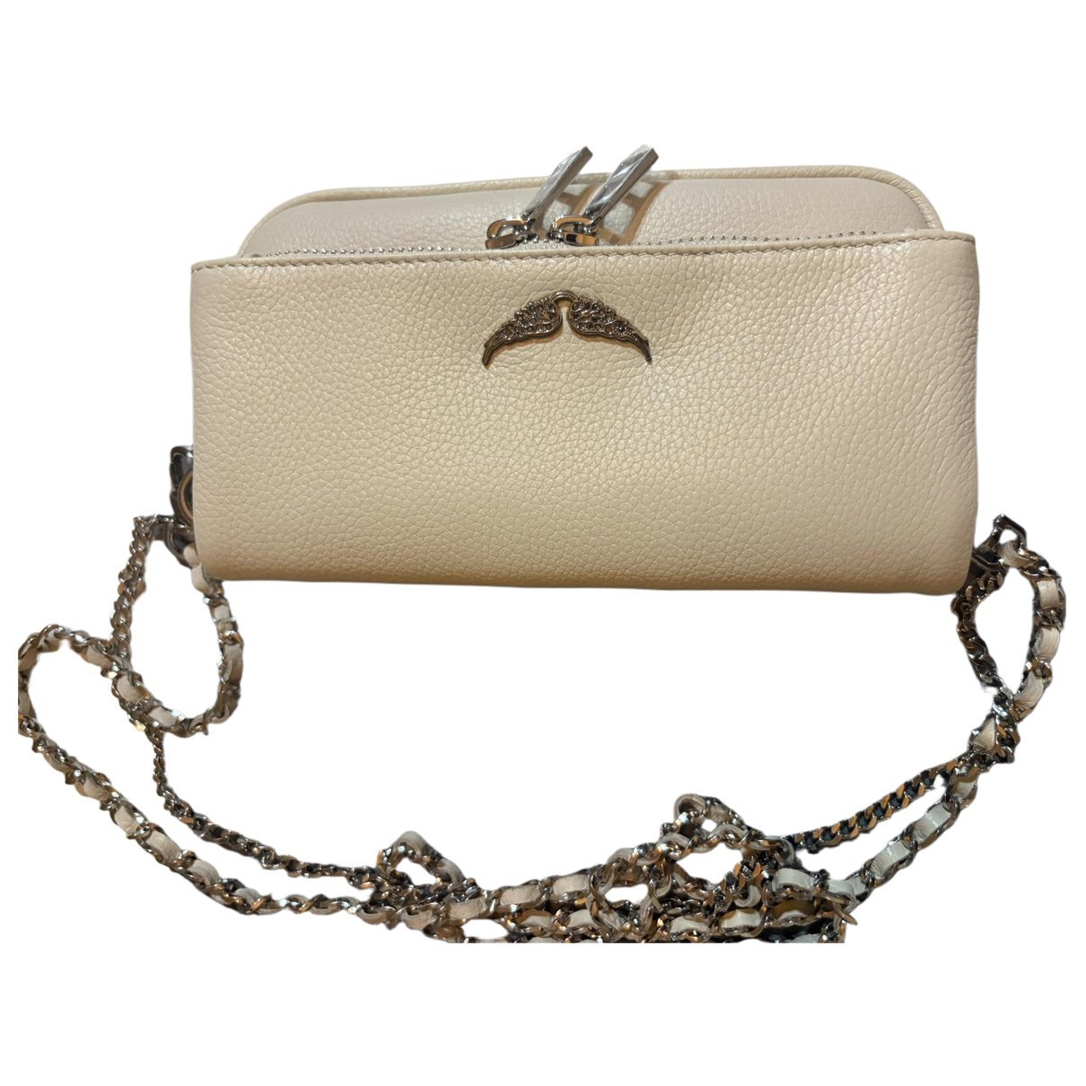 Rock leather clutch bag