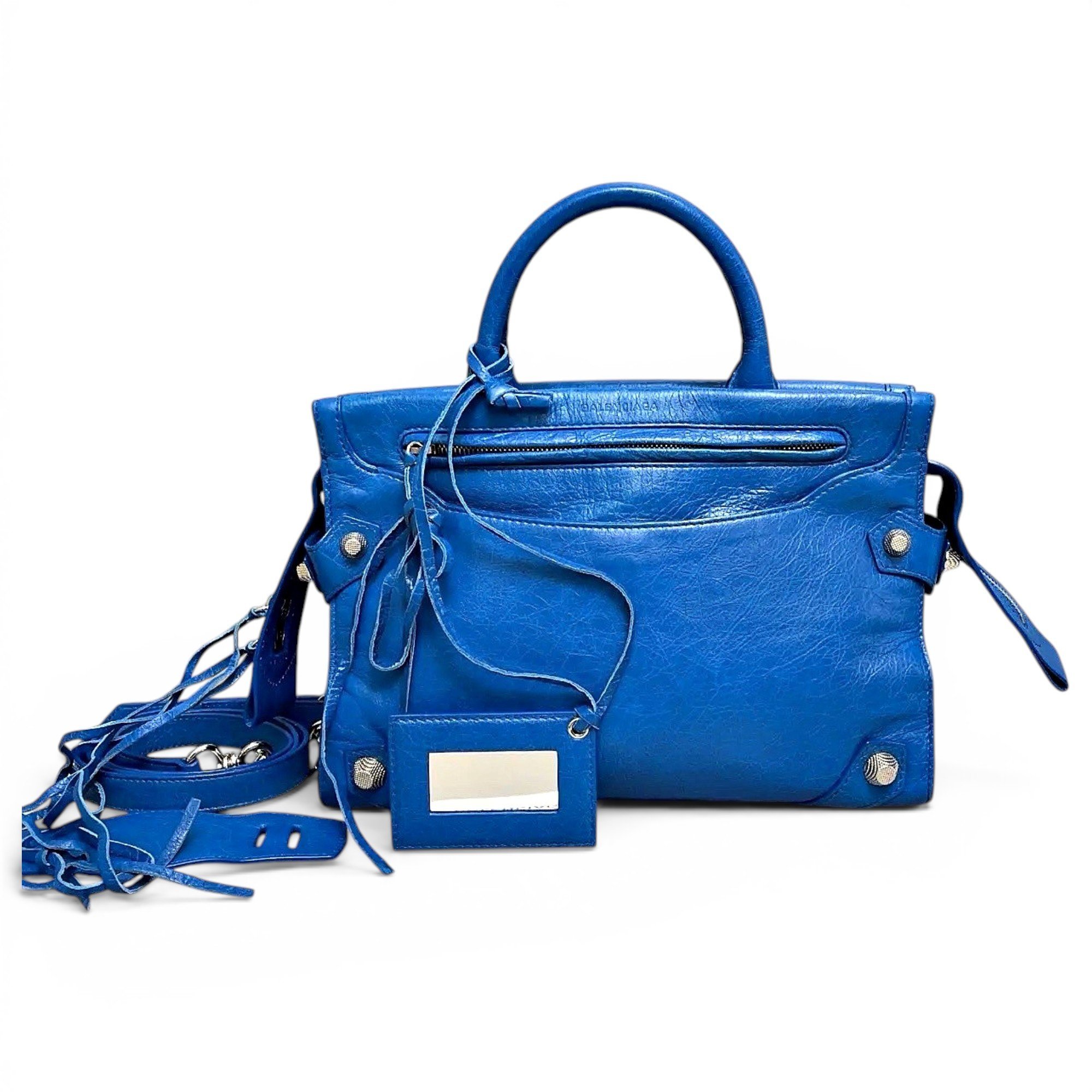 Blackout leather handbag