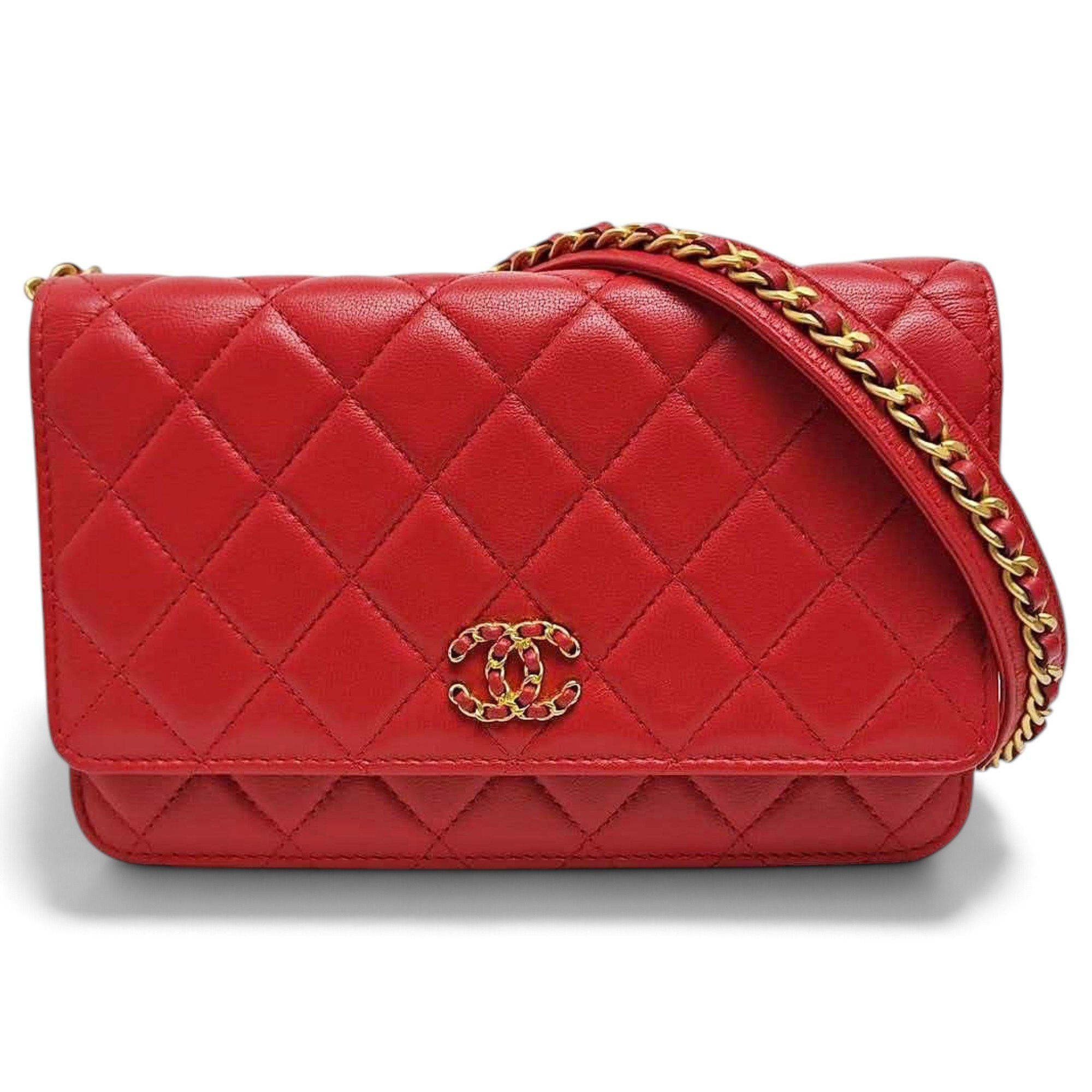Wallet On Chain Chanel 19 leather handbag