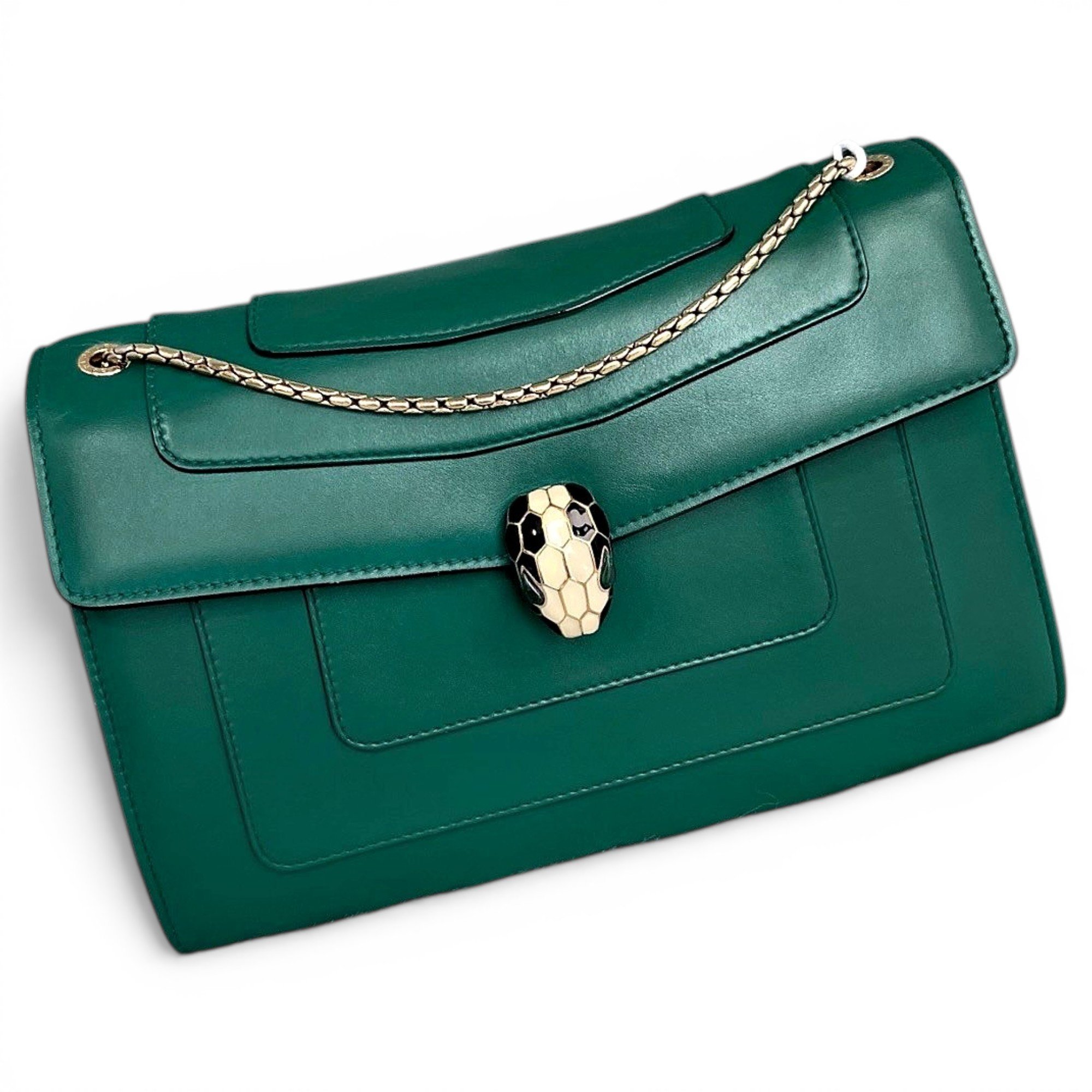 Serpenti leather handbag
