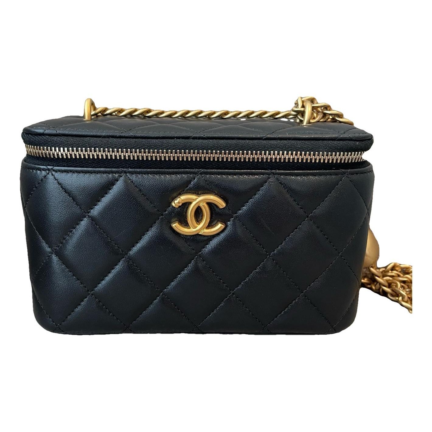 Vanity leather handbag