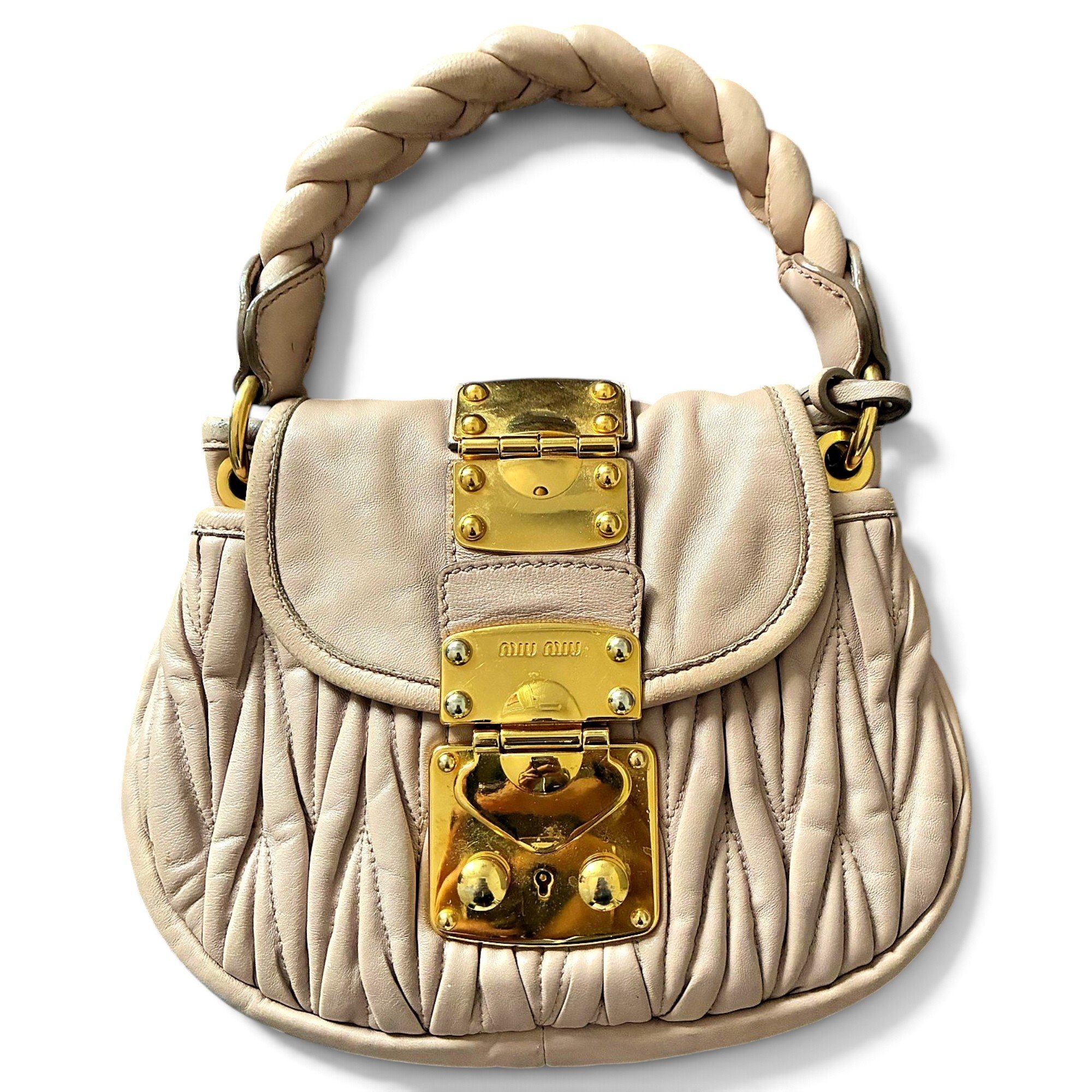 Matelassé leather handbag
