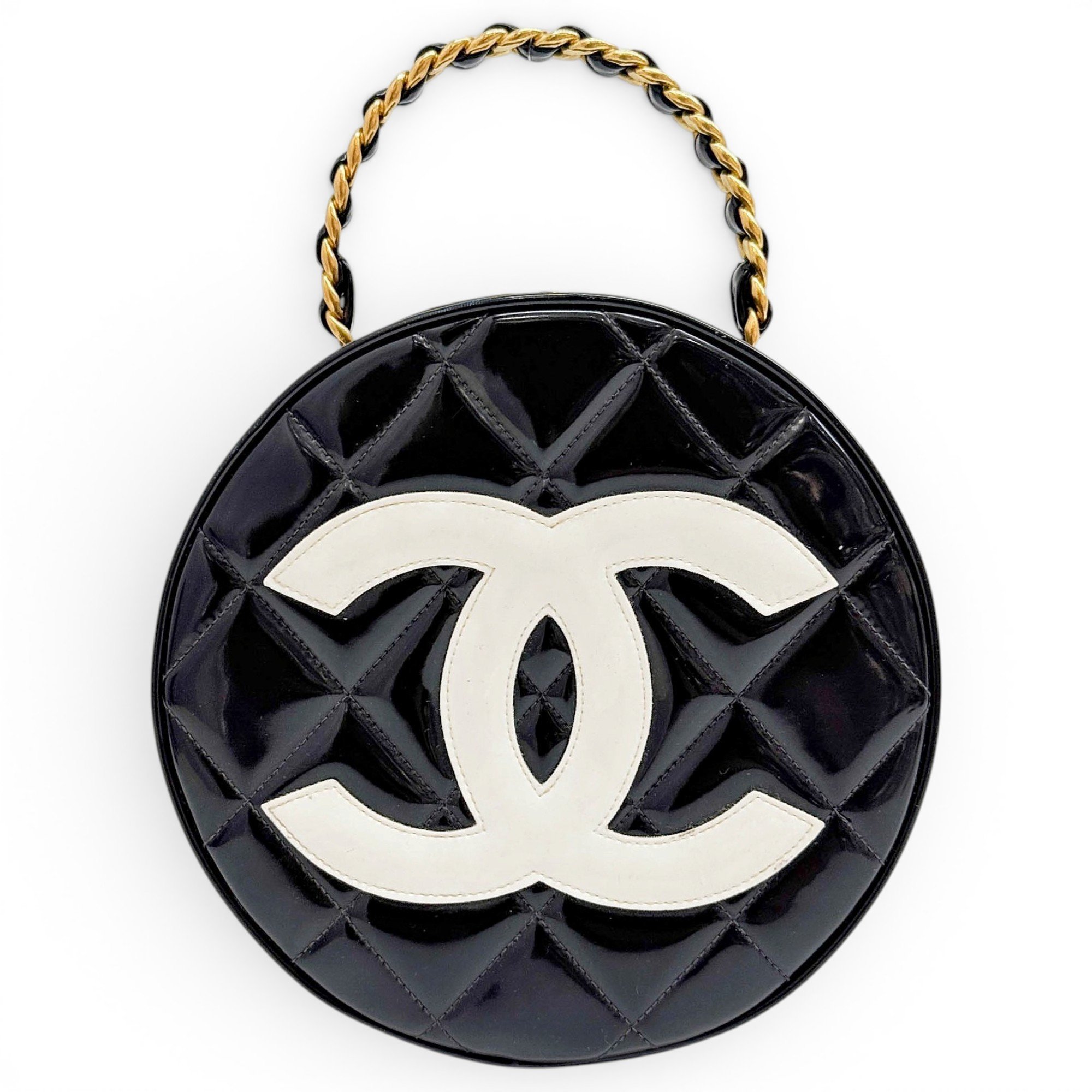 Patent leather handbag