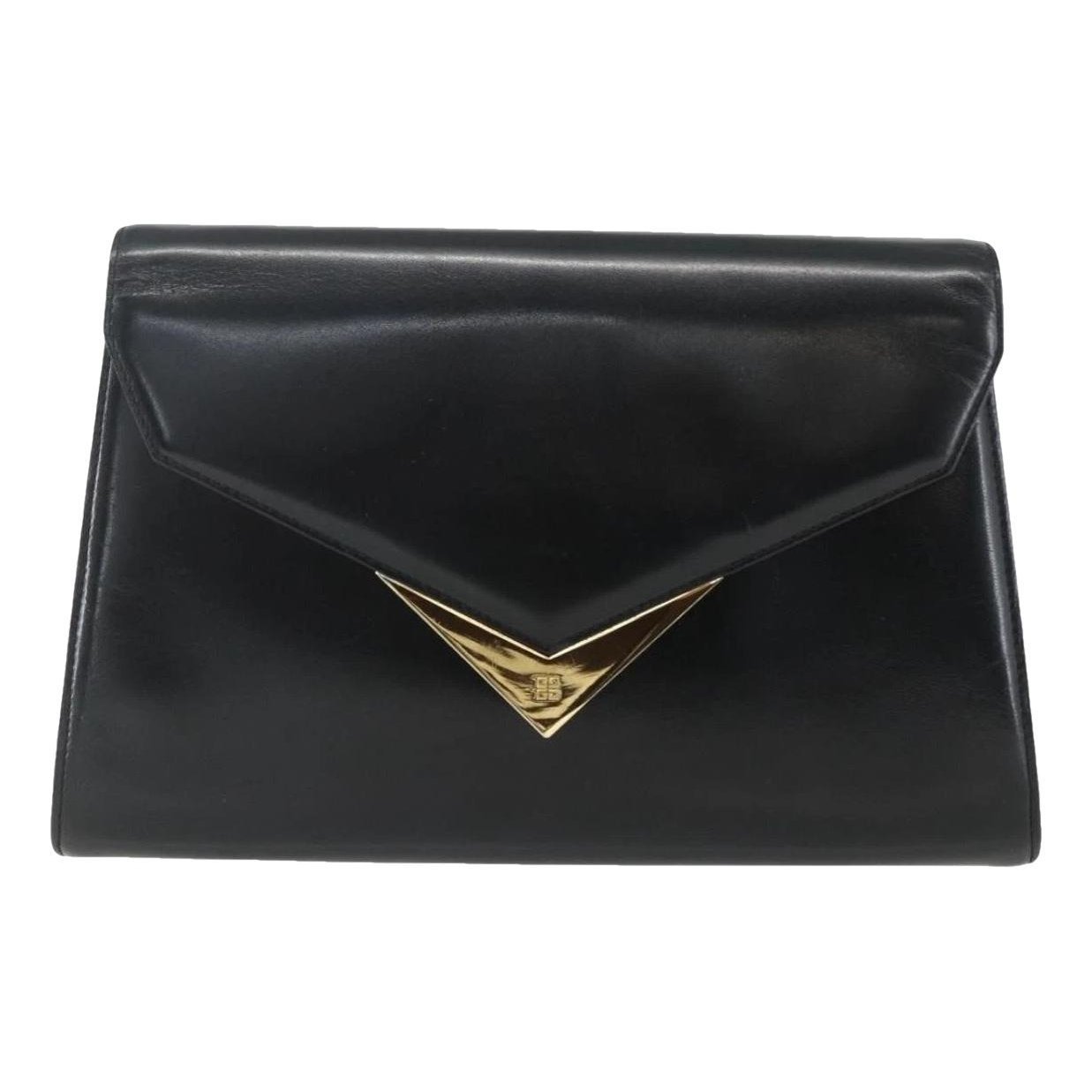 Leather clutch bag
