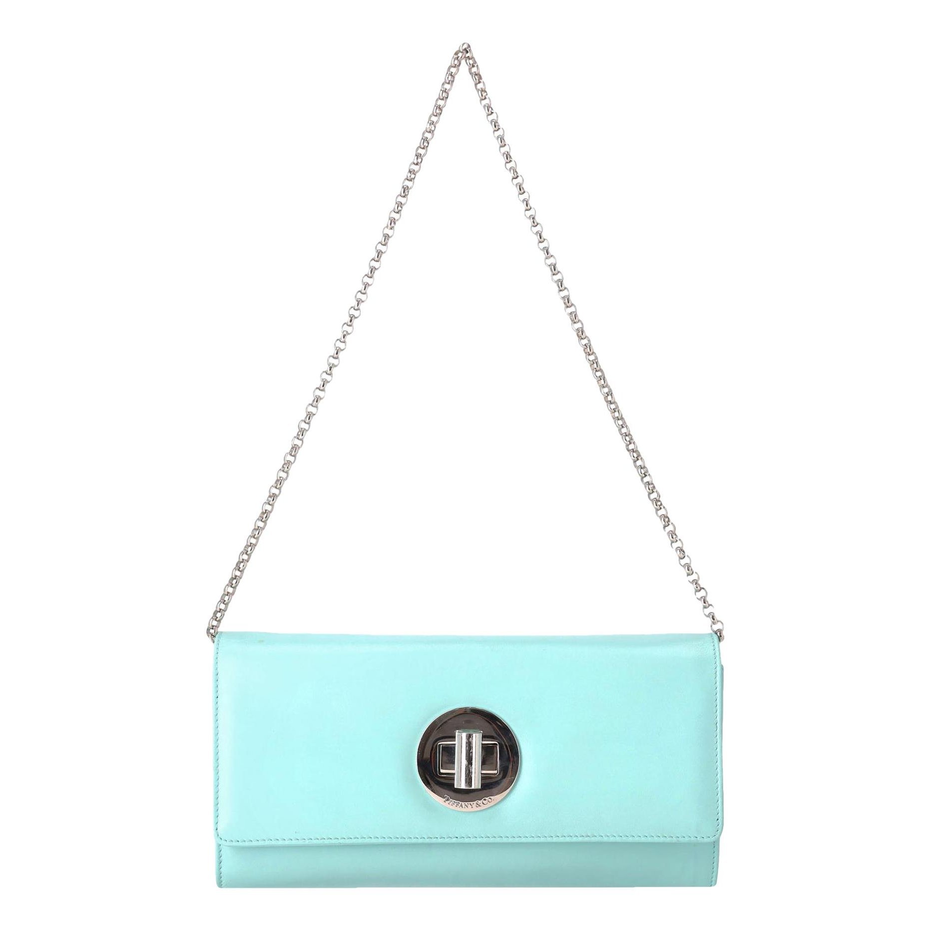 Leather clutch bag