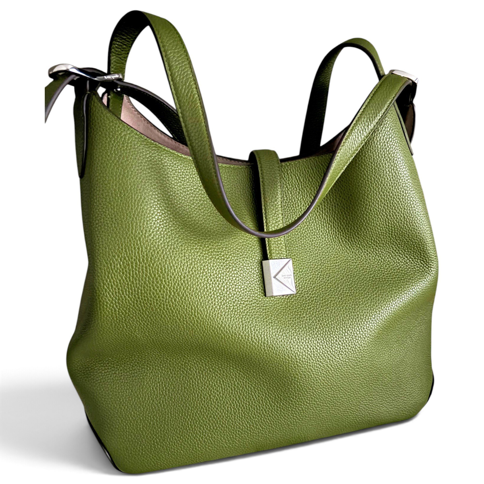 Deco leather handbag