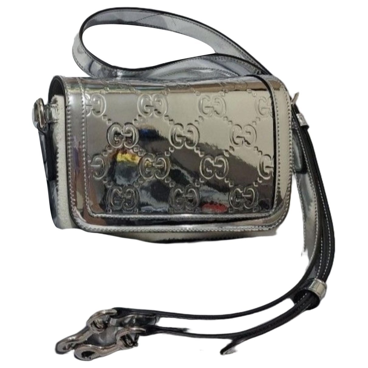 Patent leather clutch bag