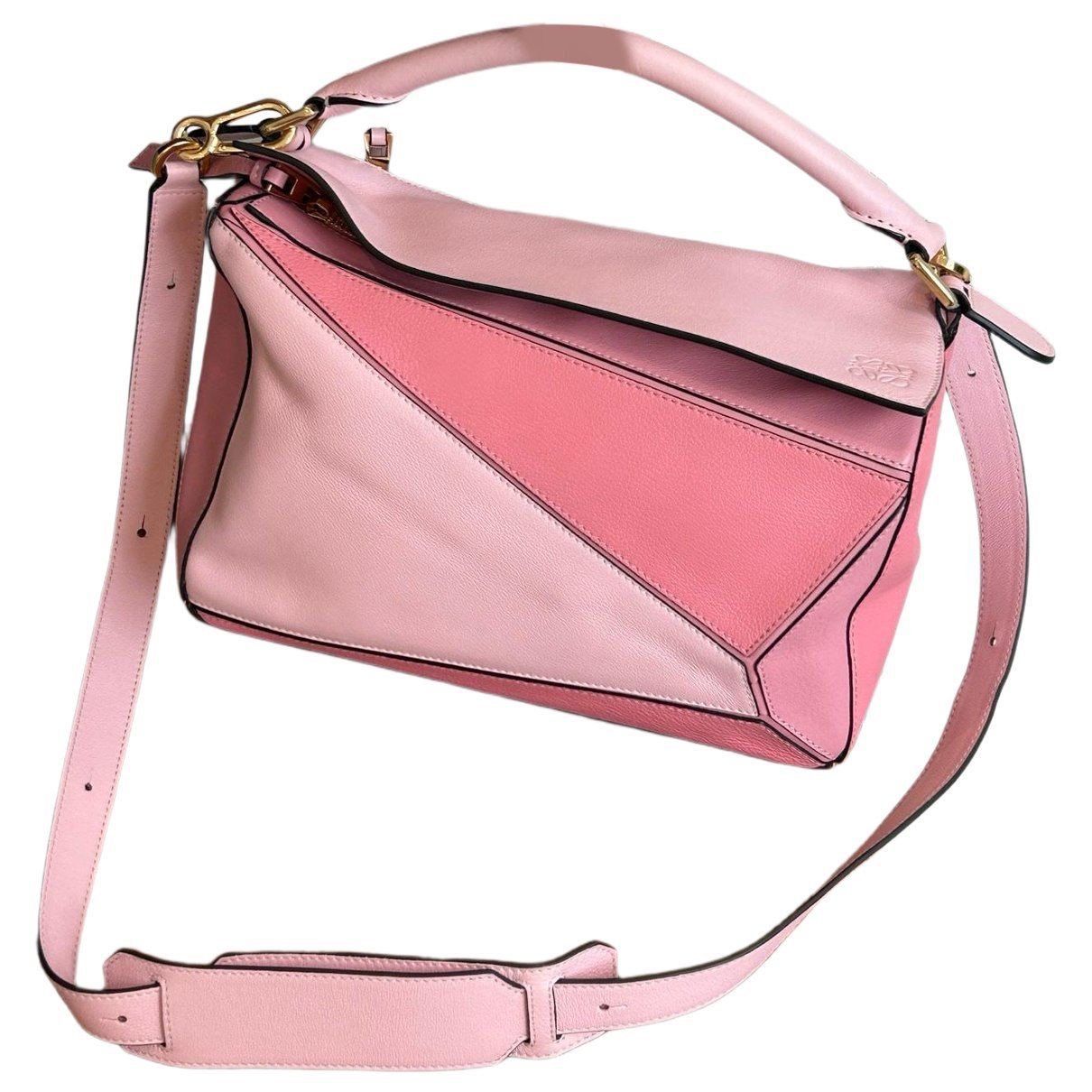 Puzzle leather handbag