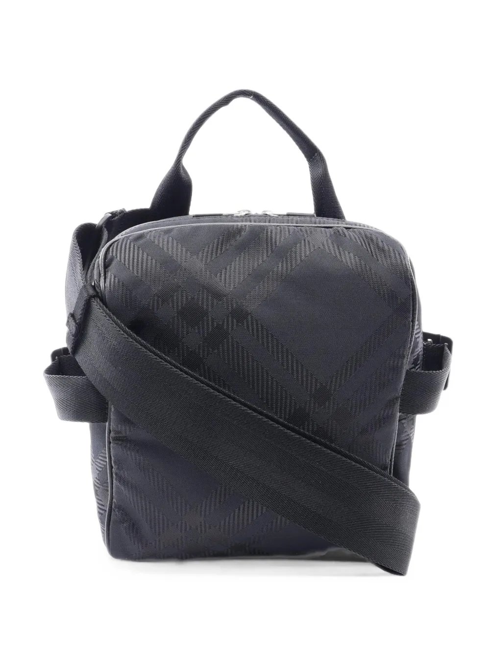 2010s check-jacquard crossbody bag