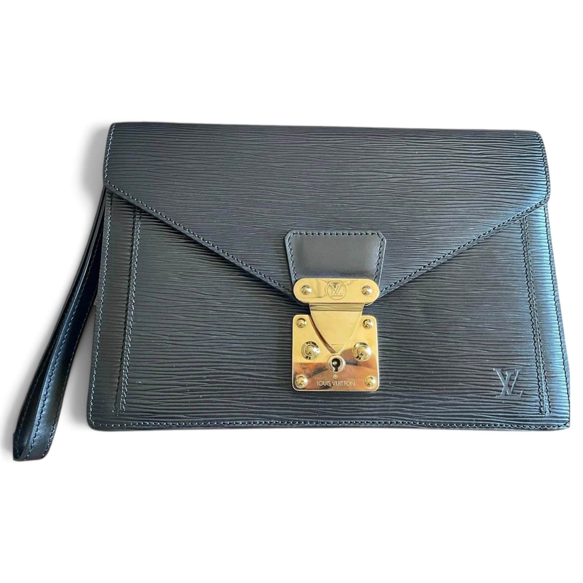 Sellier leather clutch bag