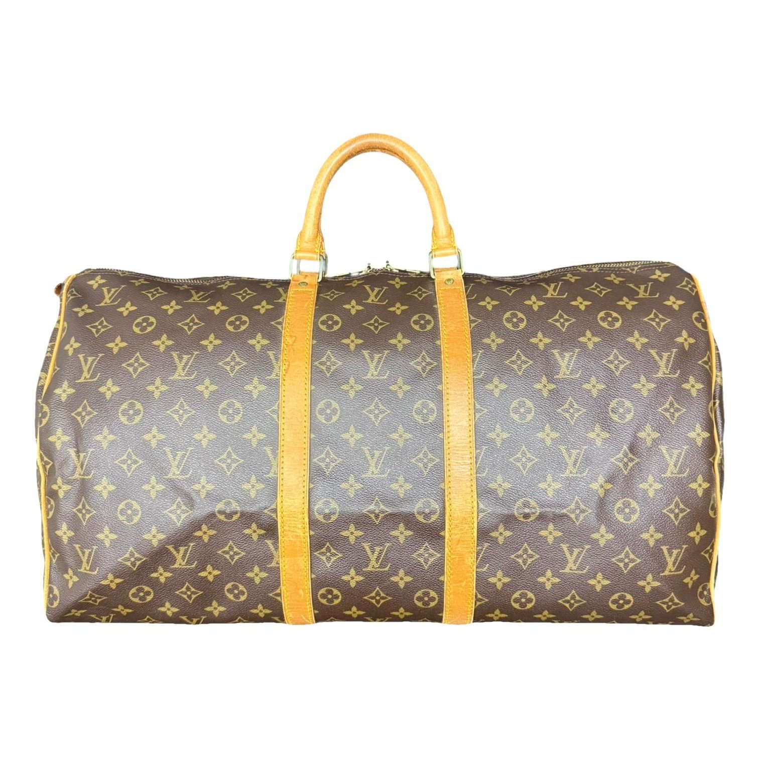 Keepall leather travel bag