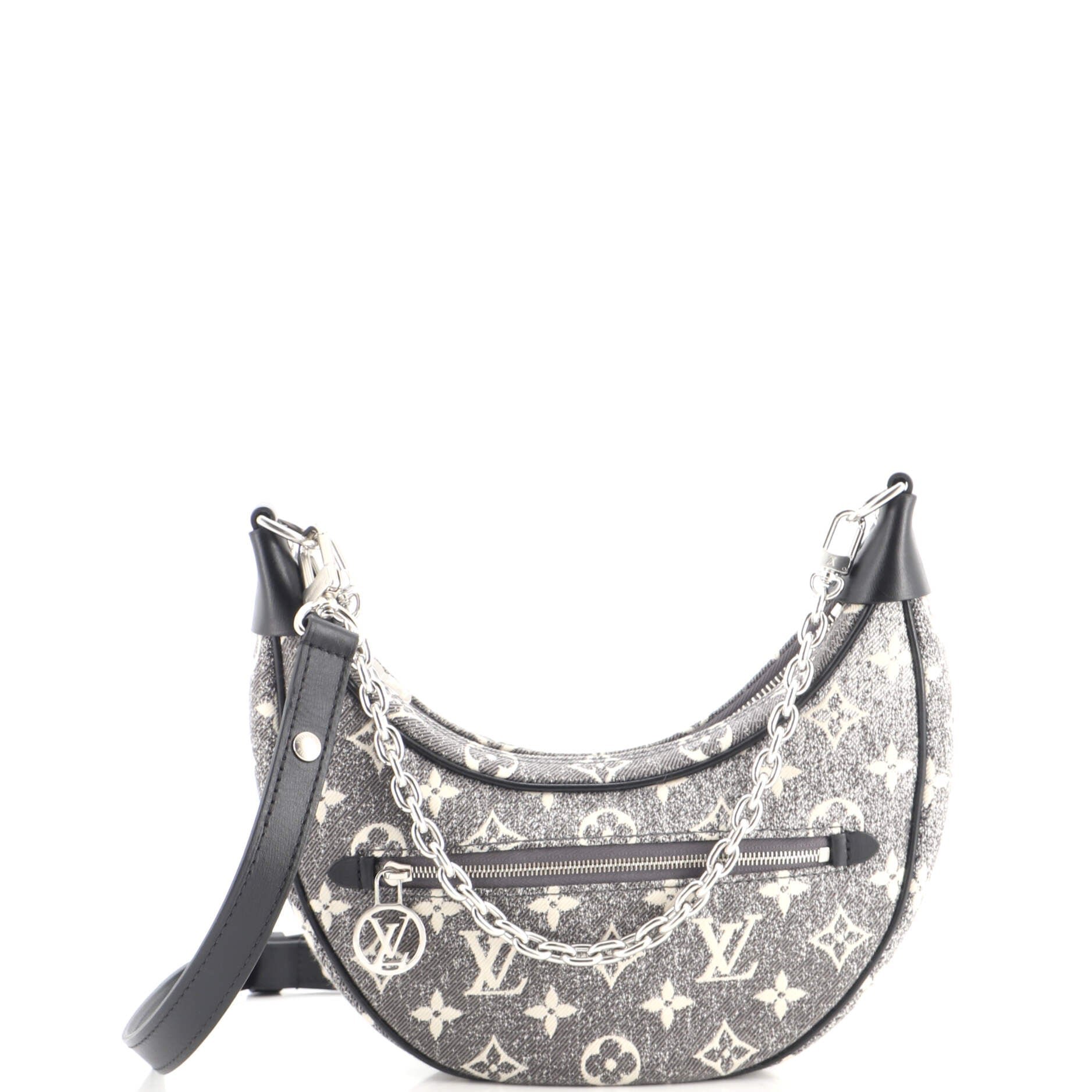Loop Handbag Monogram Jacquard Denim