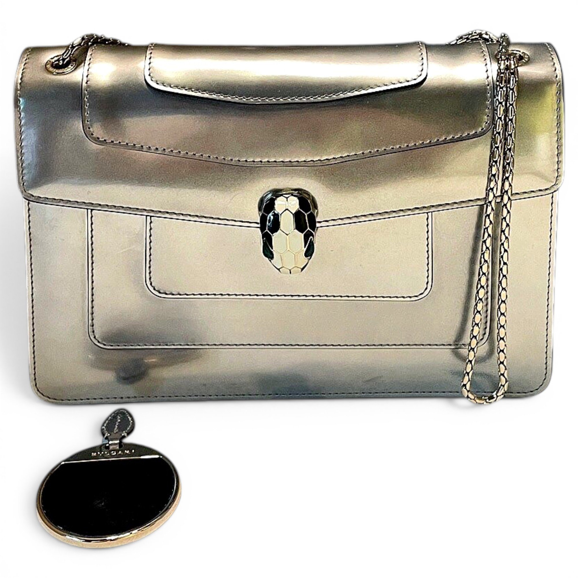 Serpenti leather handbag