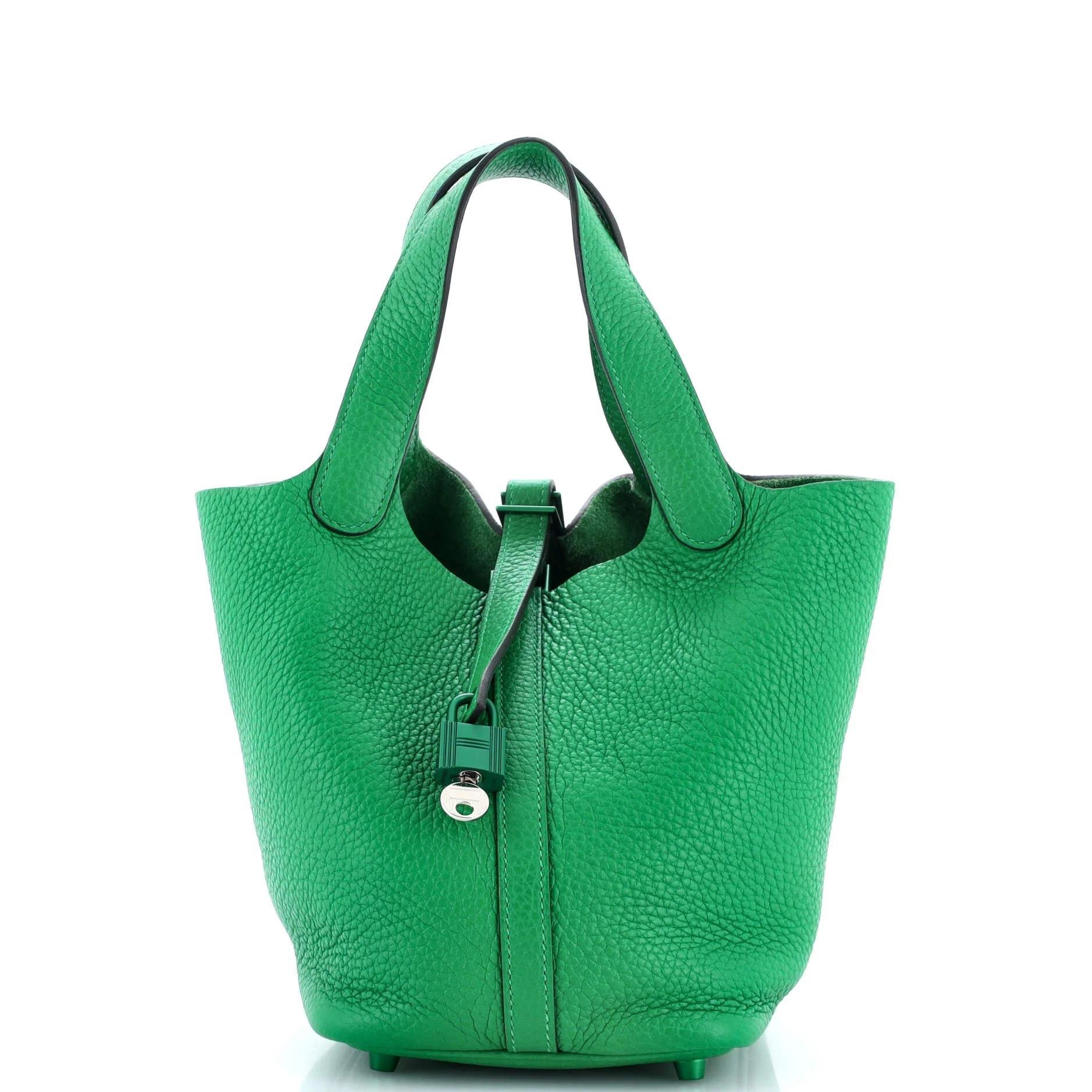 Hermes Picotin 18 Handbag Clemence Leather 2021