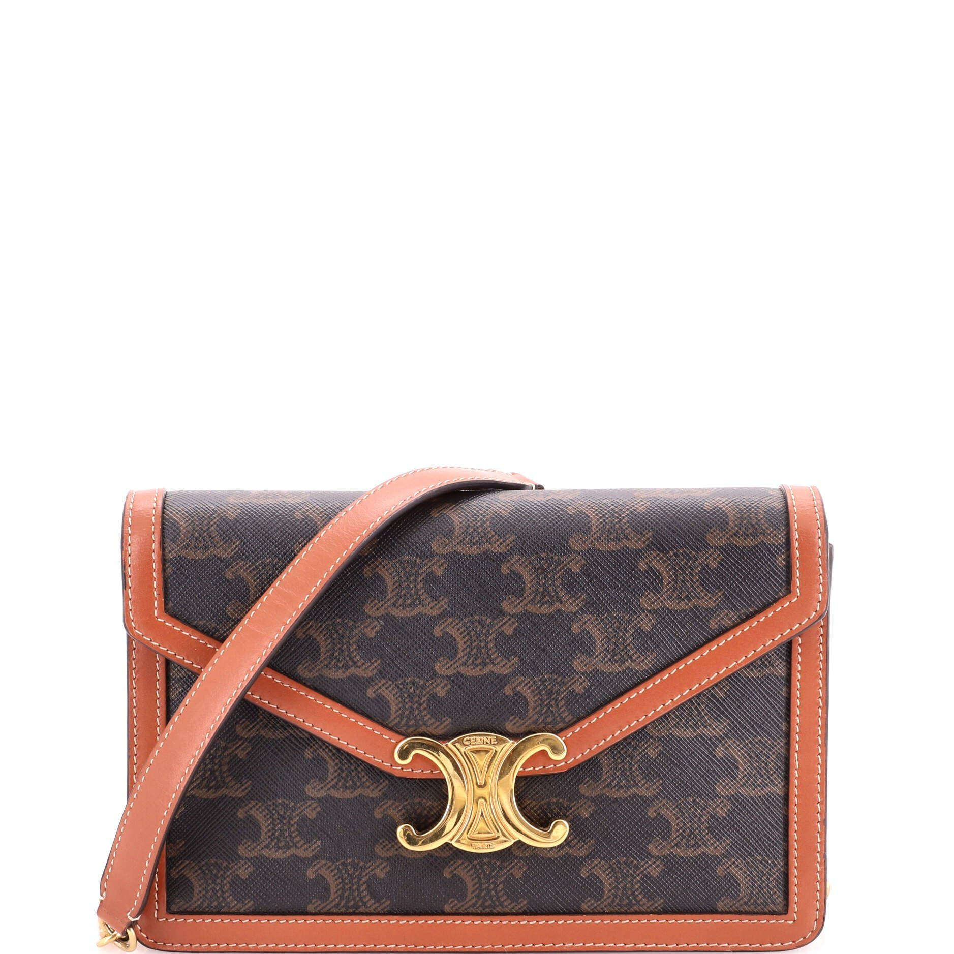 Enveloppe Wallet on Strap Triomphe Coated Canvas