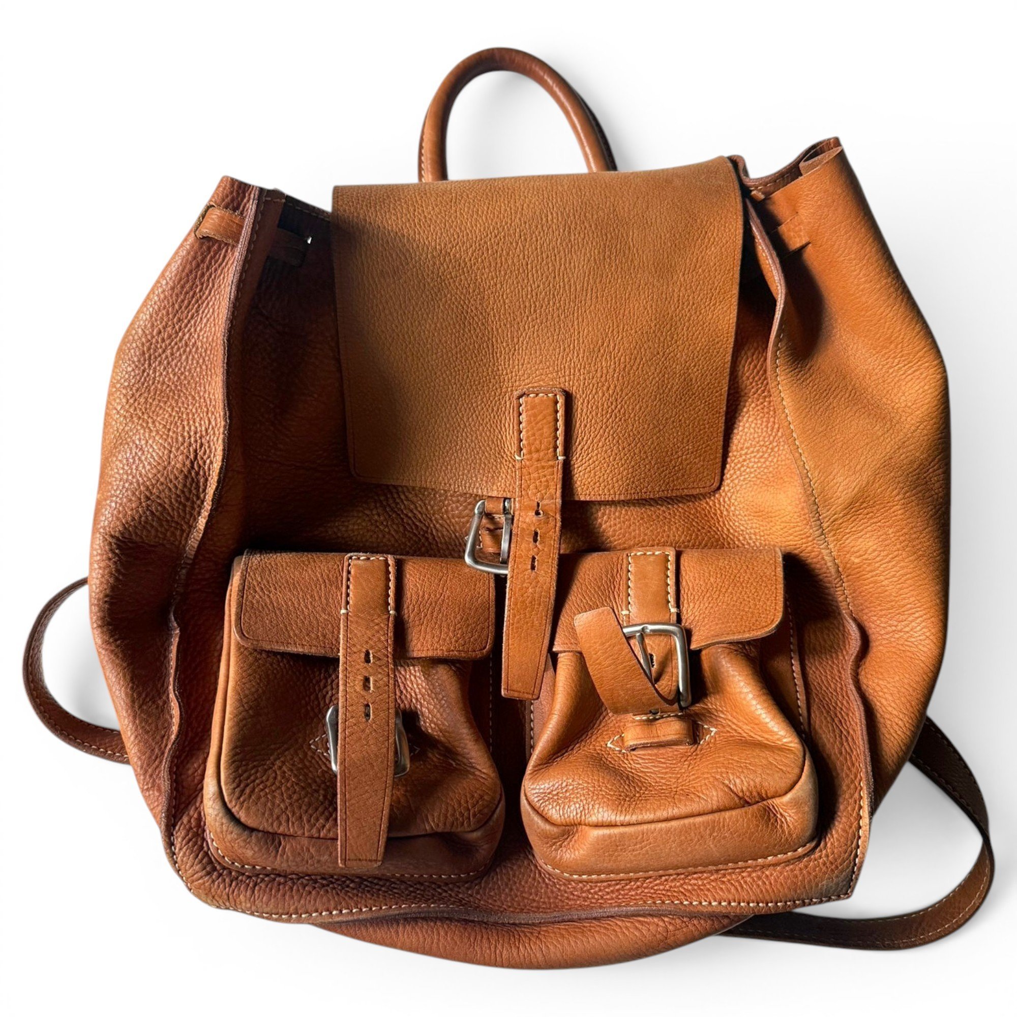 Leather backpack