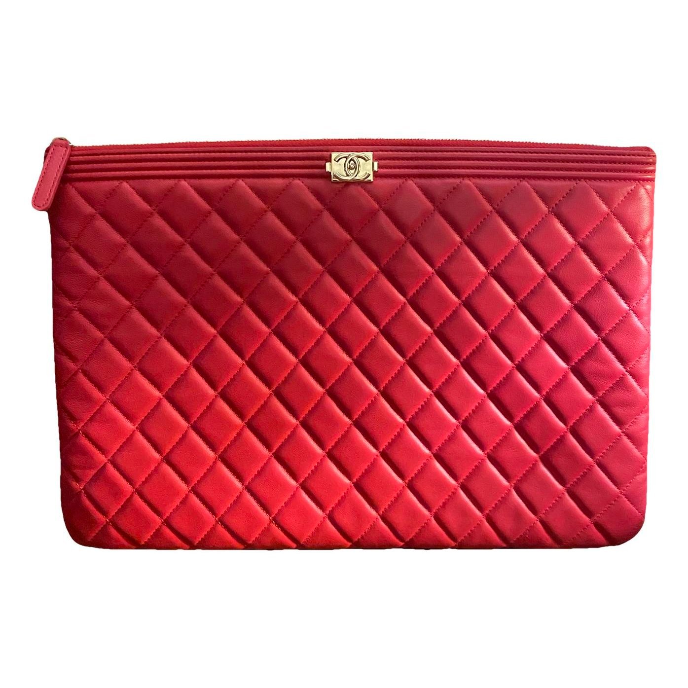 Boy leather clutch bag